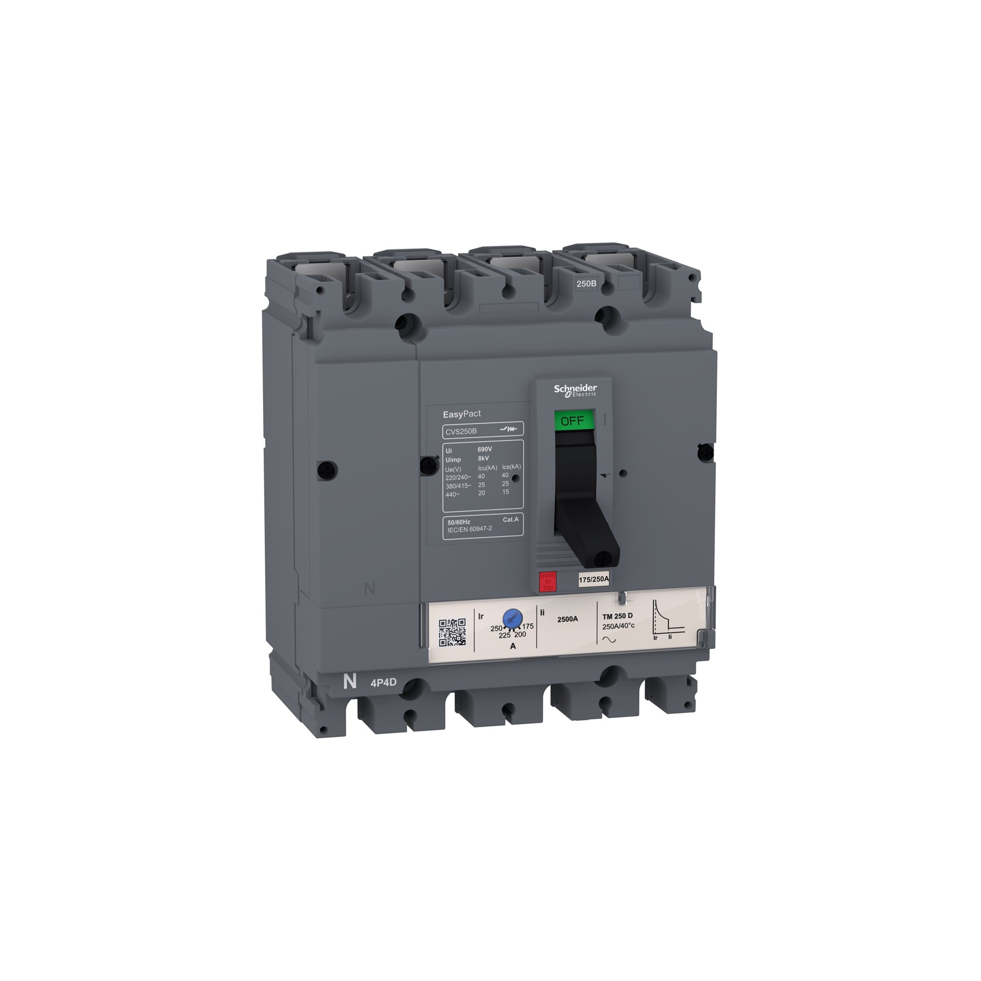 Interruptor Automático Caja Moldeada 4P 25kA 380/415VAC LV510324 — Schneider Electric — Schneider Electric
