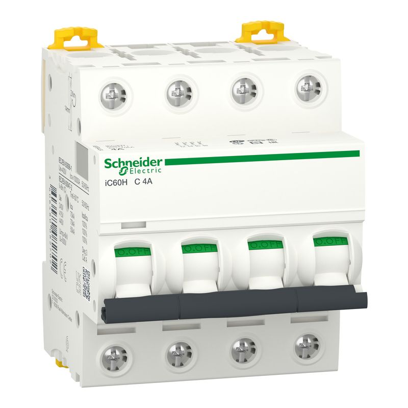 Interruptor automático 4x4A curva C IC60H A9F84404 Schneider — Schneider Electric