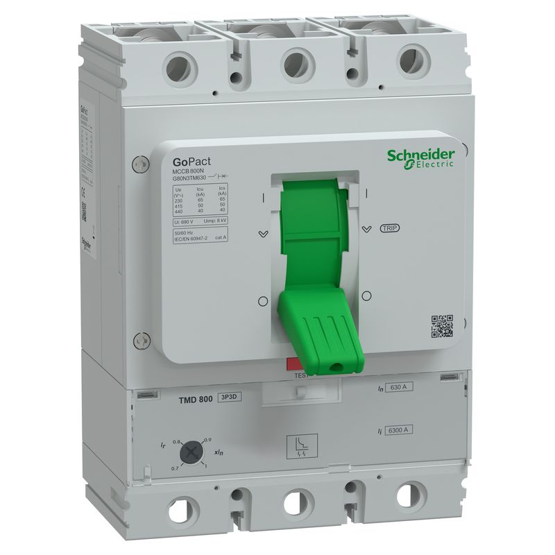 Interruptor Automático en Caja Moldeada Gopact 3P 800A 50kA Tmd 630A G80N3TM630 — Schneider Electric — Schneider Electric