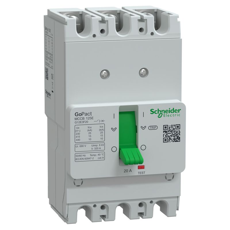 Interruptor caja moldeada 3x20A 15kA G12E3F20 Schneider — Schneider Electric