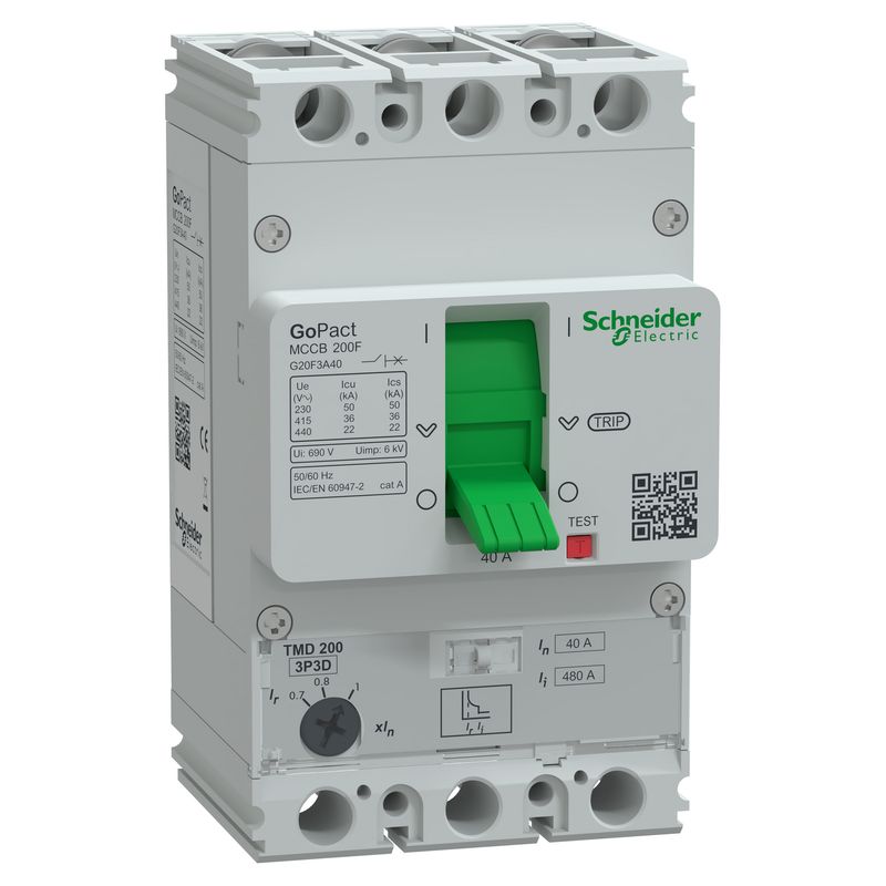 Interruptor caja moldeada 3x40A 36kA G20F3A40 Schneider — Schneider Electric