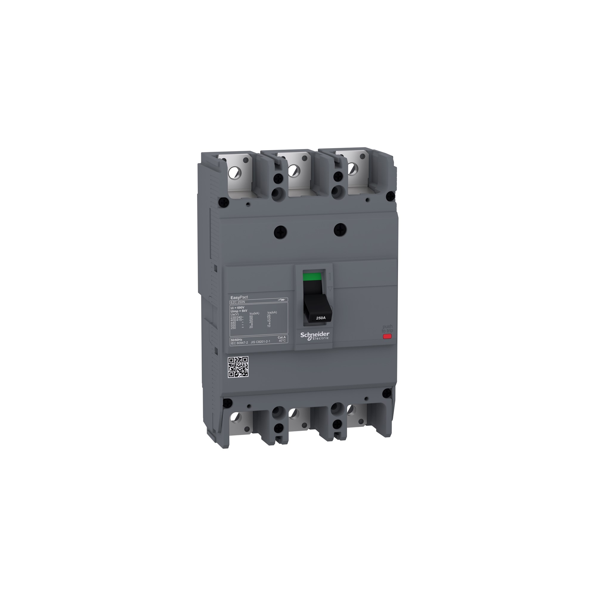 Interruptor Automático Caja Moldeada 3P Fijo 225A 25kA Easypact Ezc EZC250N3225 — Schneider Electric — Schneider Electric