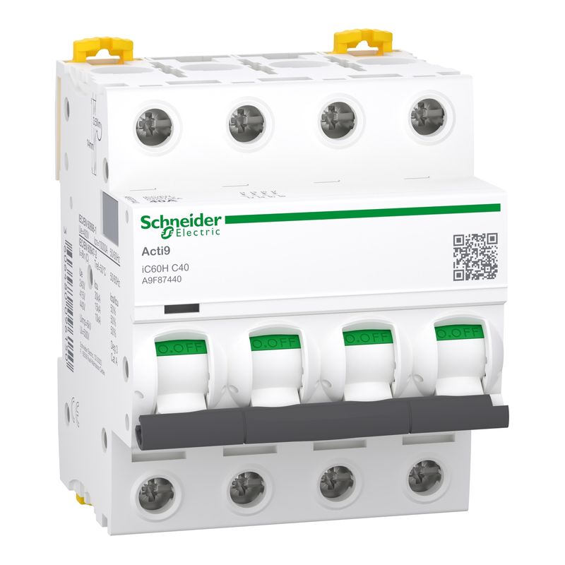 Interruptor automático 4x40A 15kA curva C IC60H A9F87440 Schneider — Schneider Electric