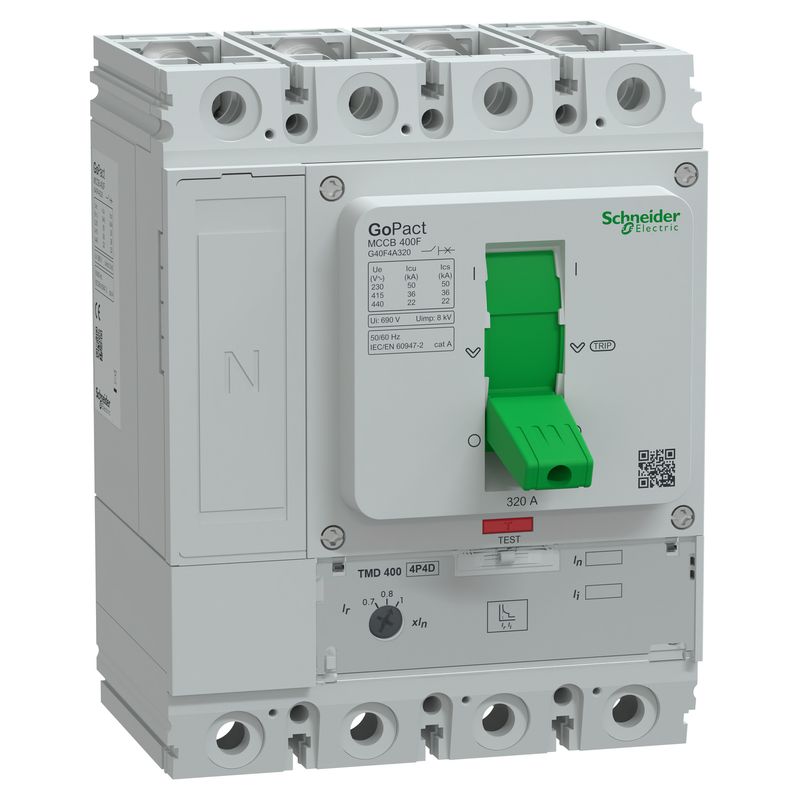 Interruptor caja moldeada 4x320A 36kA — Regulable G40F4A320 Schneider — Schneider Electric