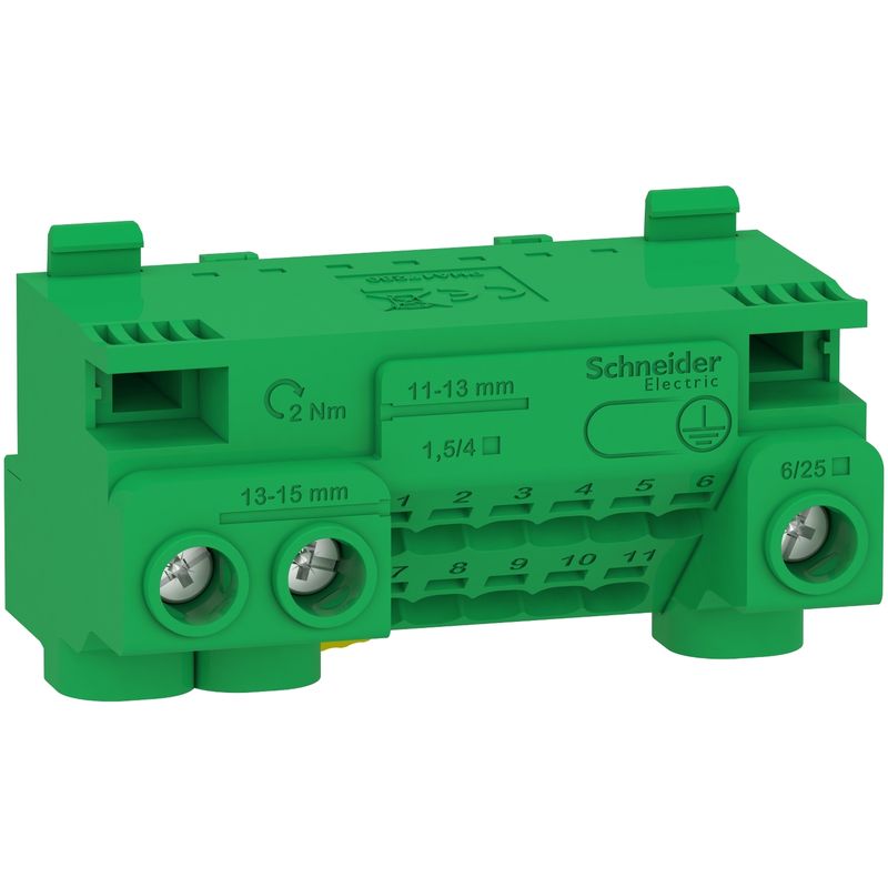 Regleta 14 Perforaciones para Tierra (3x25+11x4) LGYT1E14 — Schneider Electric — Schneider Electric