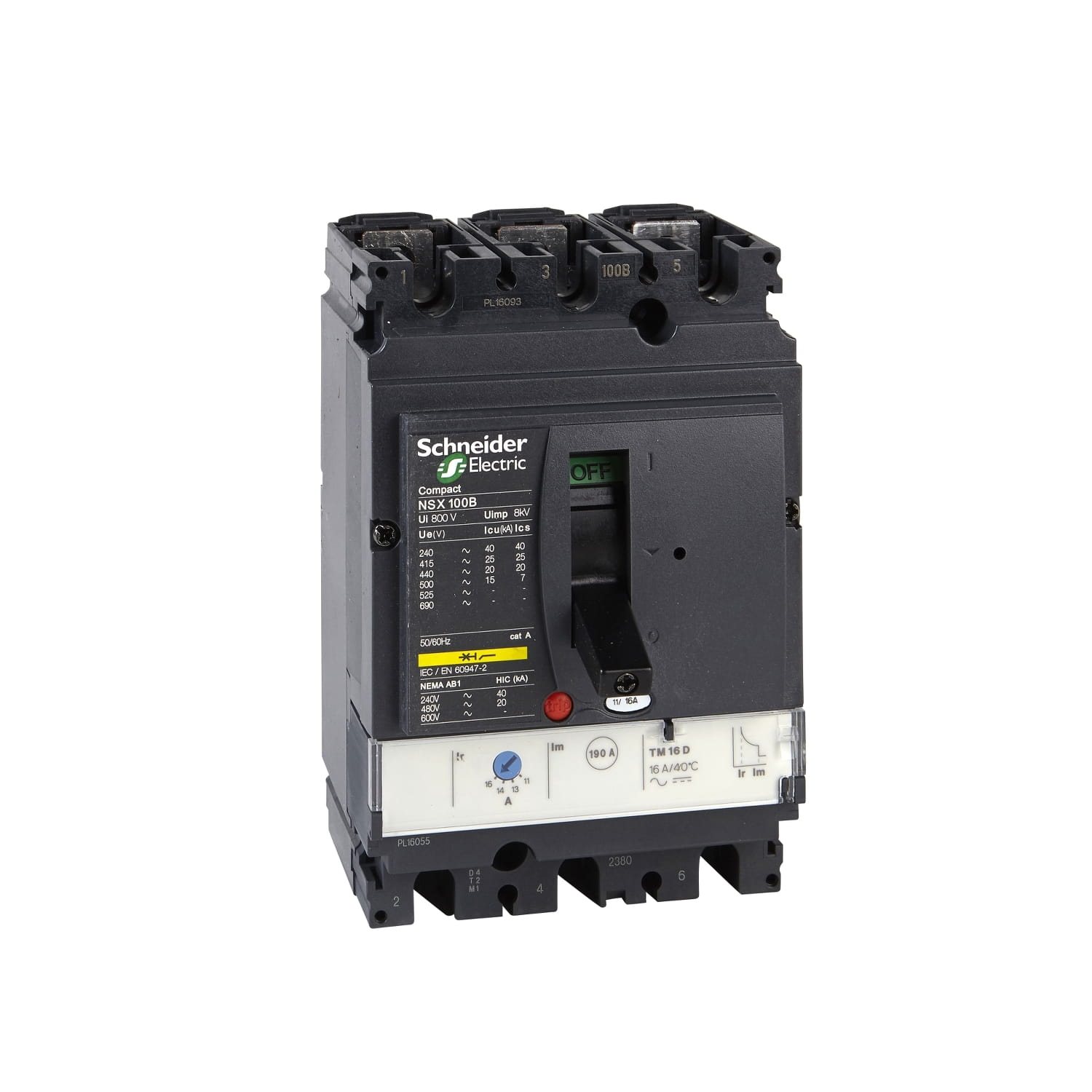 Interruptor caja moldeada 3x160A 25kA COMPACT NSX — Regulable 43111259 Schneider — Schneider Electric