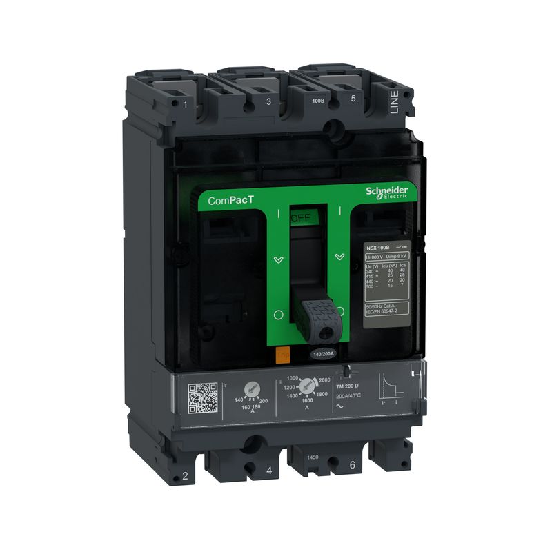 Interruptor caja moldeada 3x40A Compact NSX — Regulable C10B3TM040 Schneider — Schneider Electric