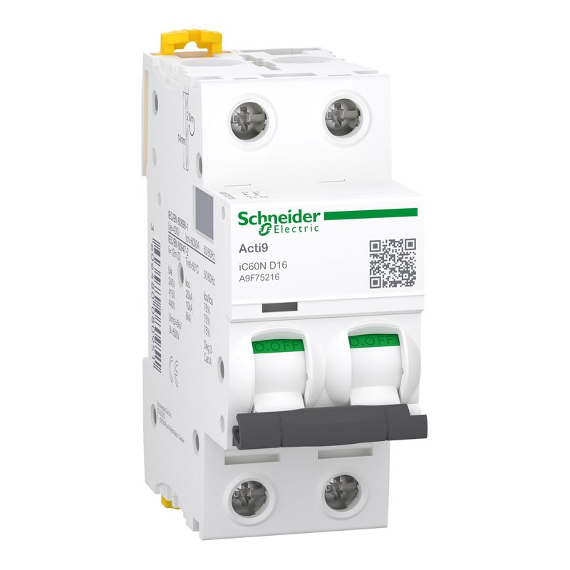 Interruptor automático 2x16A 10kA curva D IC60N A9F75216 Schneider — Schneider Electric