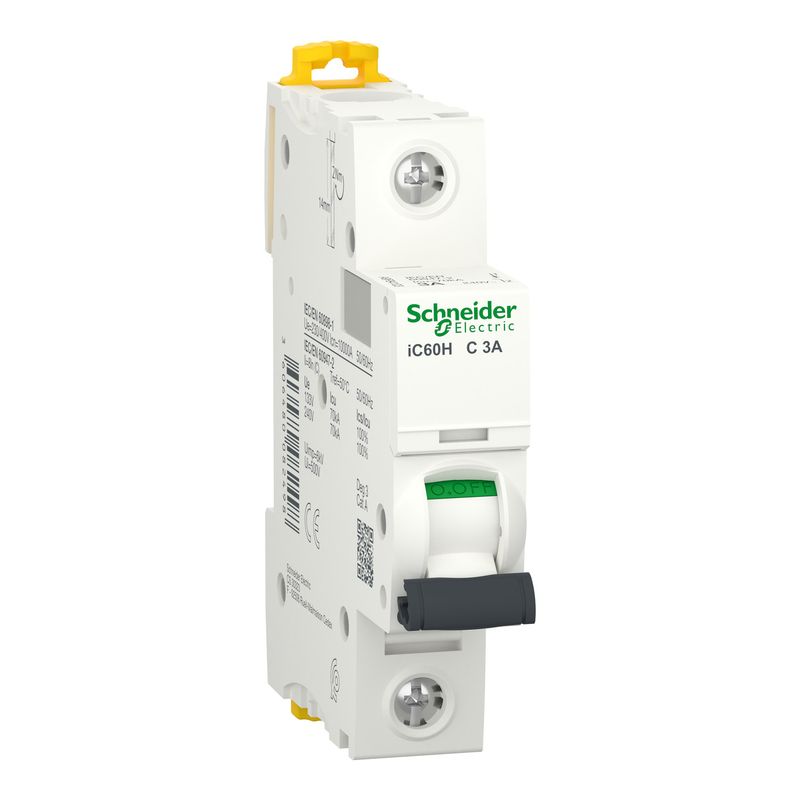 Interruptor automático 1x3A 15kA curva C IC60H A9F84103 Schneider — Schneider Electric