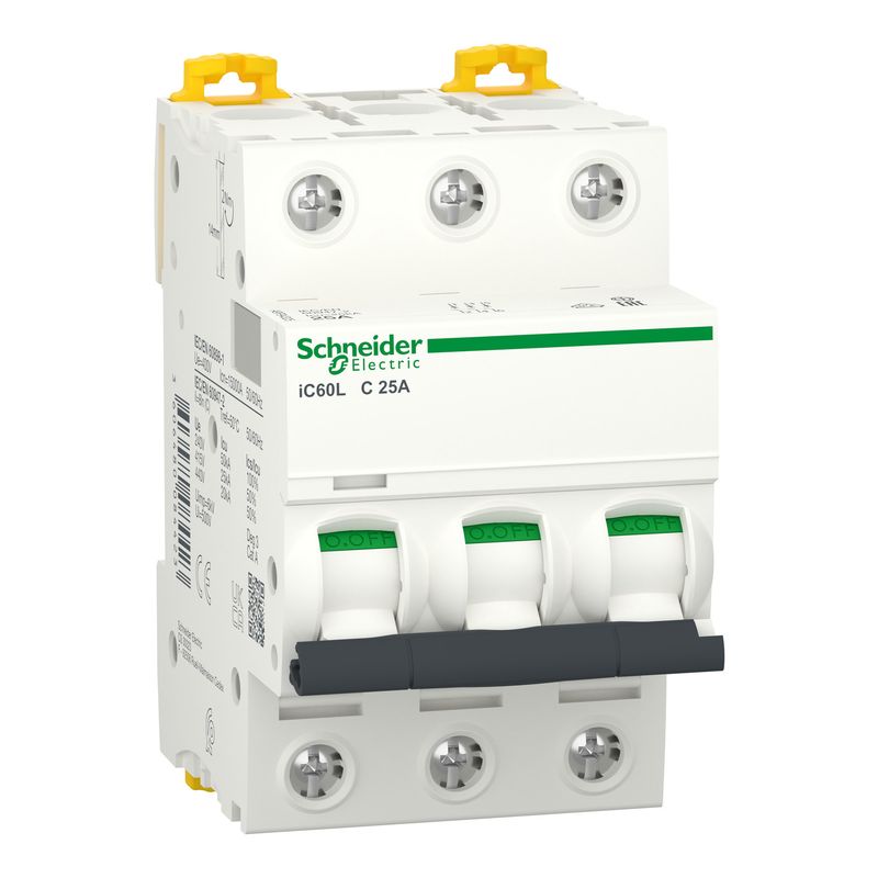 Interruptor automático 3x25A 20kA curva C IC60L A9F94325 Schneider — Schneider Electric