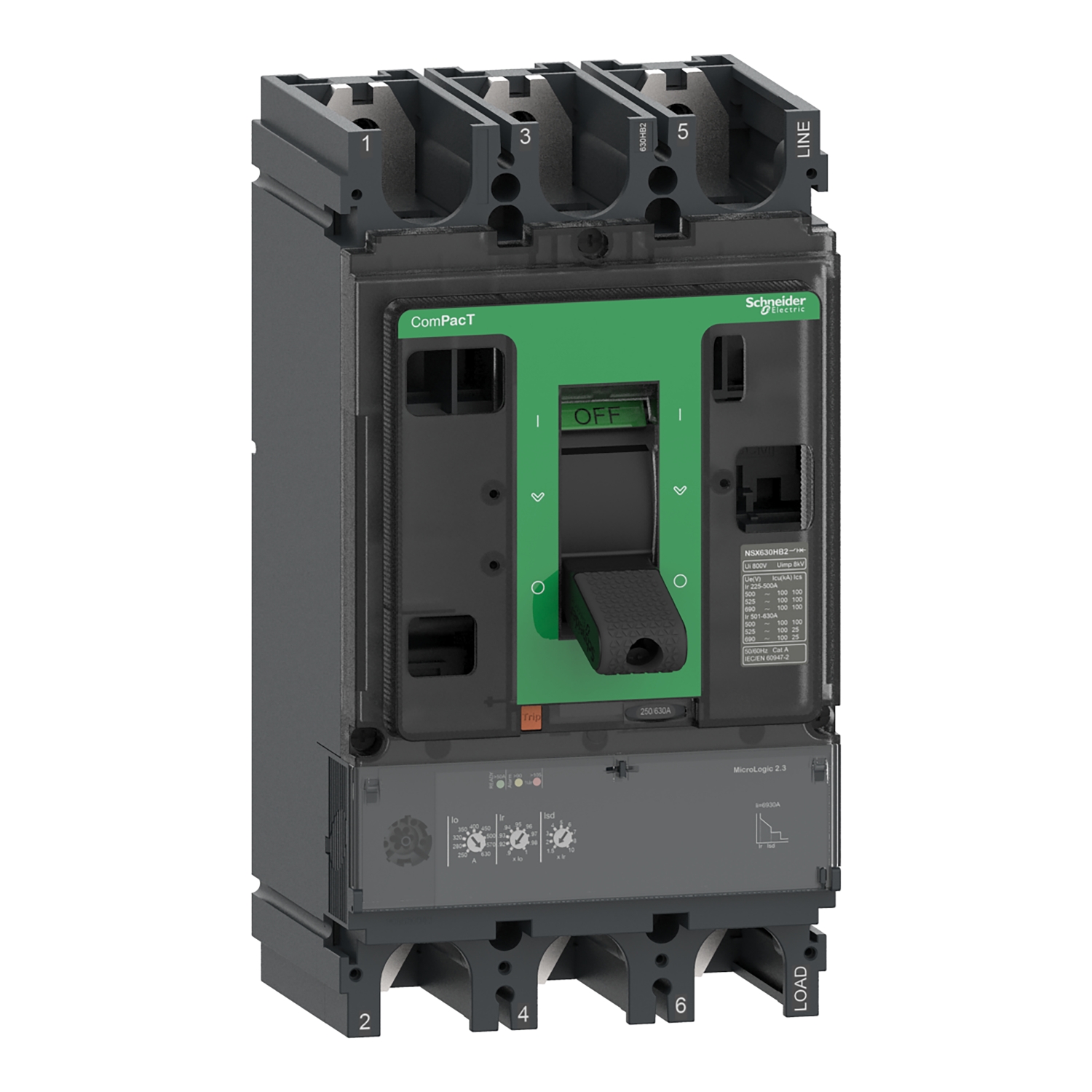Interruptor caja moldeada 3x630A C63F32D630 Schneider — Schneider Electric