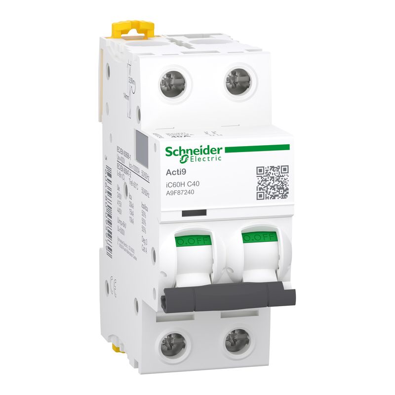 Interruptor automático 2x40A 15kA curva C IC60H A9F87240 Schneider — Schneider Electric