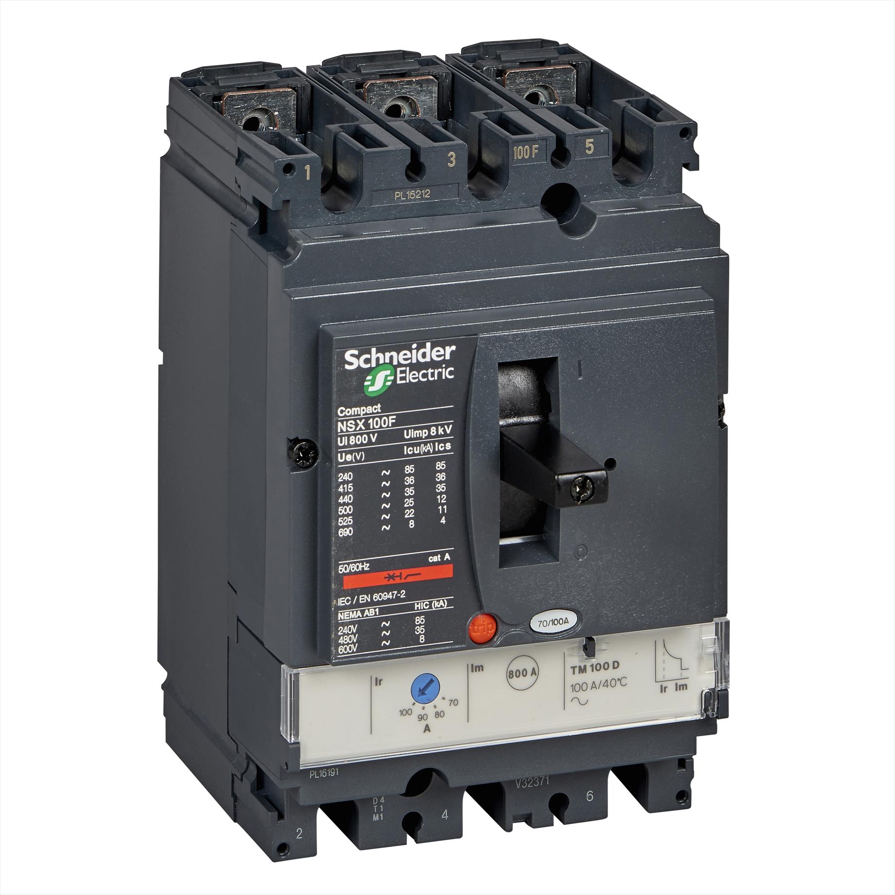 Interruptor caja moldeada 3x100A 36kA COMPACT NSX — Regulable 42963059 Schneider — Schneider Electric