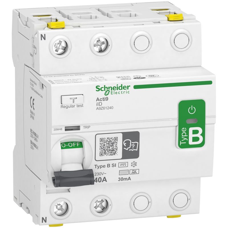 Interruptor Diferencial Clase B Si 2x40A 30mA A9Z61240 — Schneider Electric — Schneider Electric