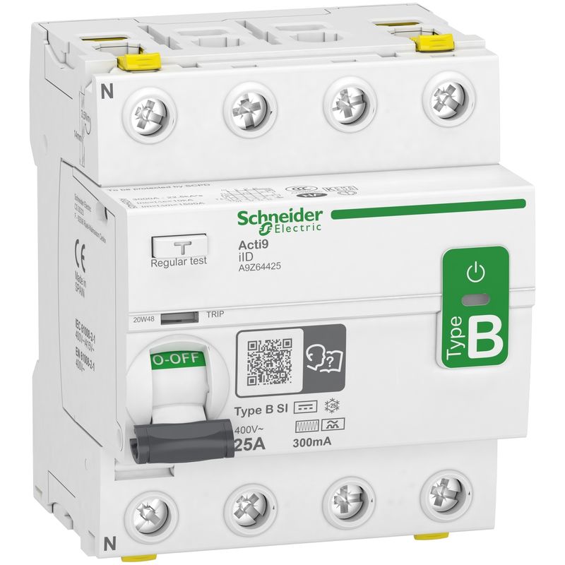 Interruptor Diferencial 4x25A 300mA Tipo B-si A9Z64425 — Schneider Electric — Schneider Electric