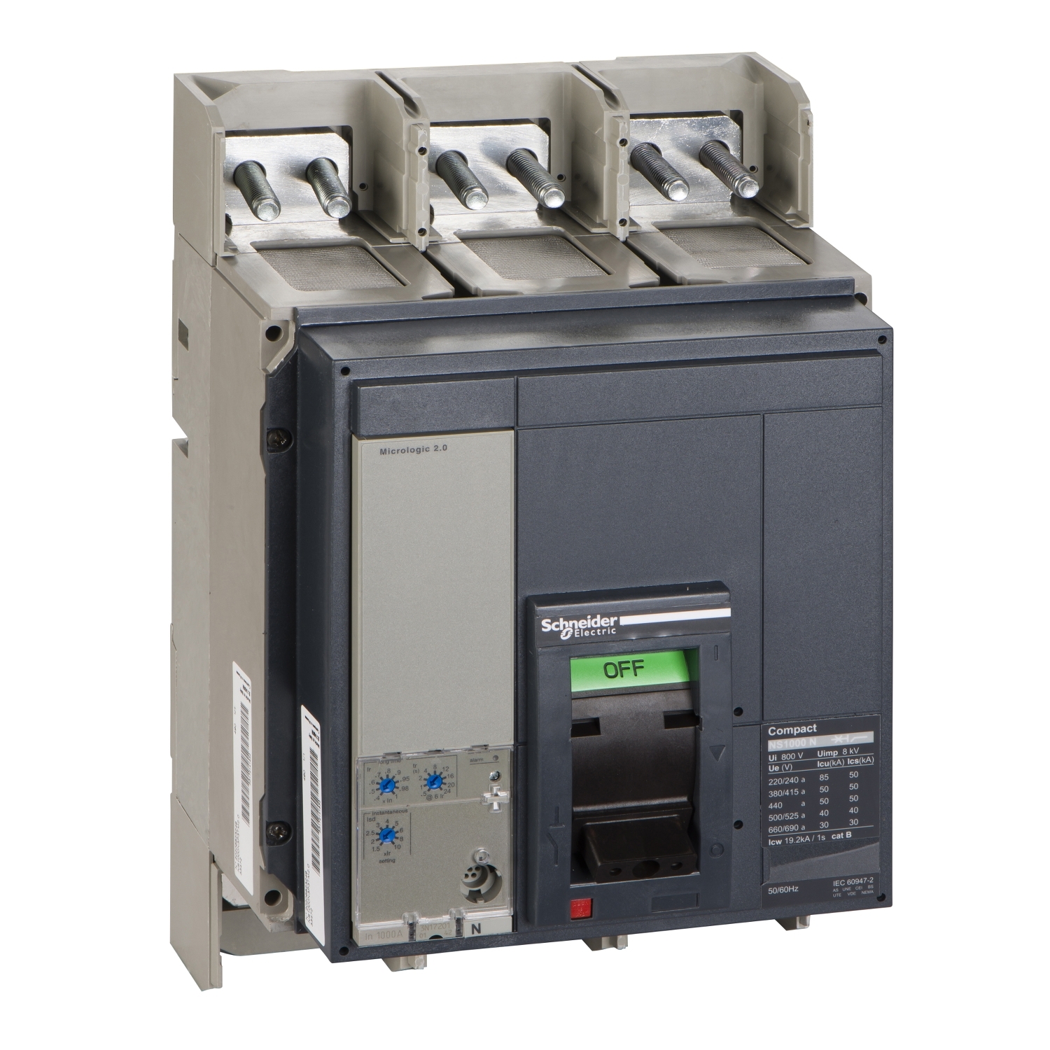 Fixed NS1000 N3PW/ MICROLOGIC2.0 CHL33472M220VAC — Schneider Electric — Schneider Electric