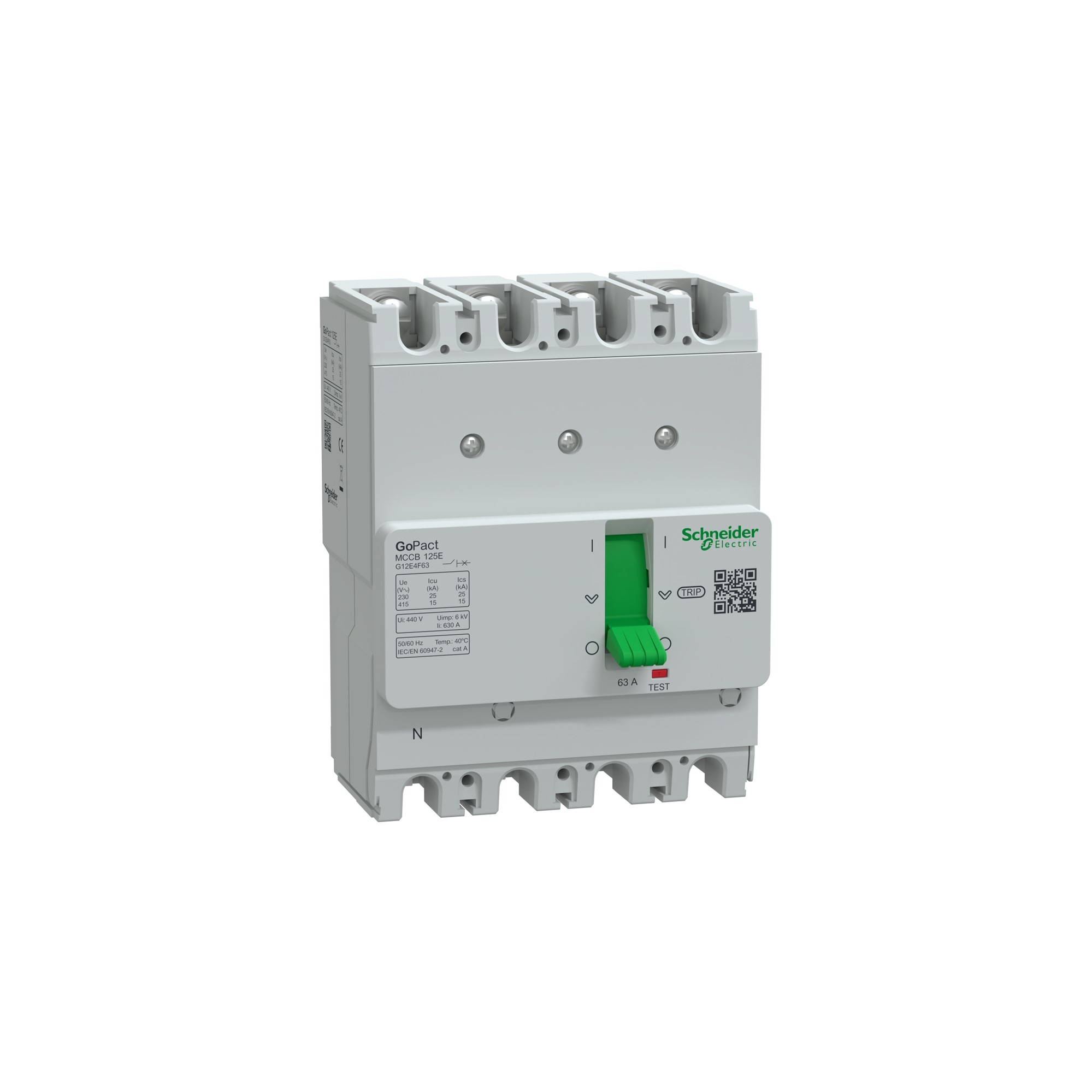 Interruptor caja moldeada 4x63A 15kA G12E4F63 Schneider — Schneider