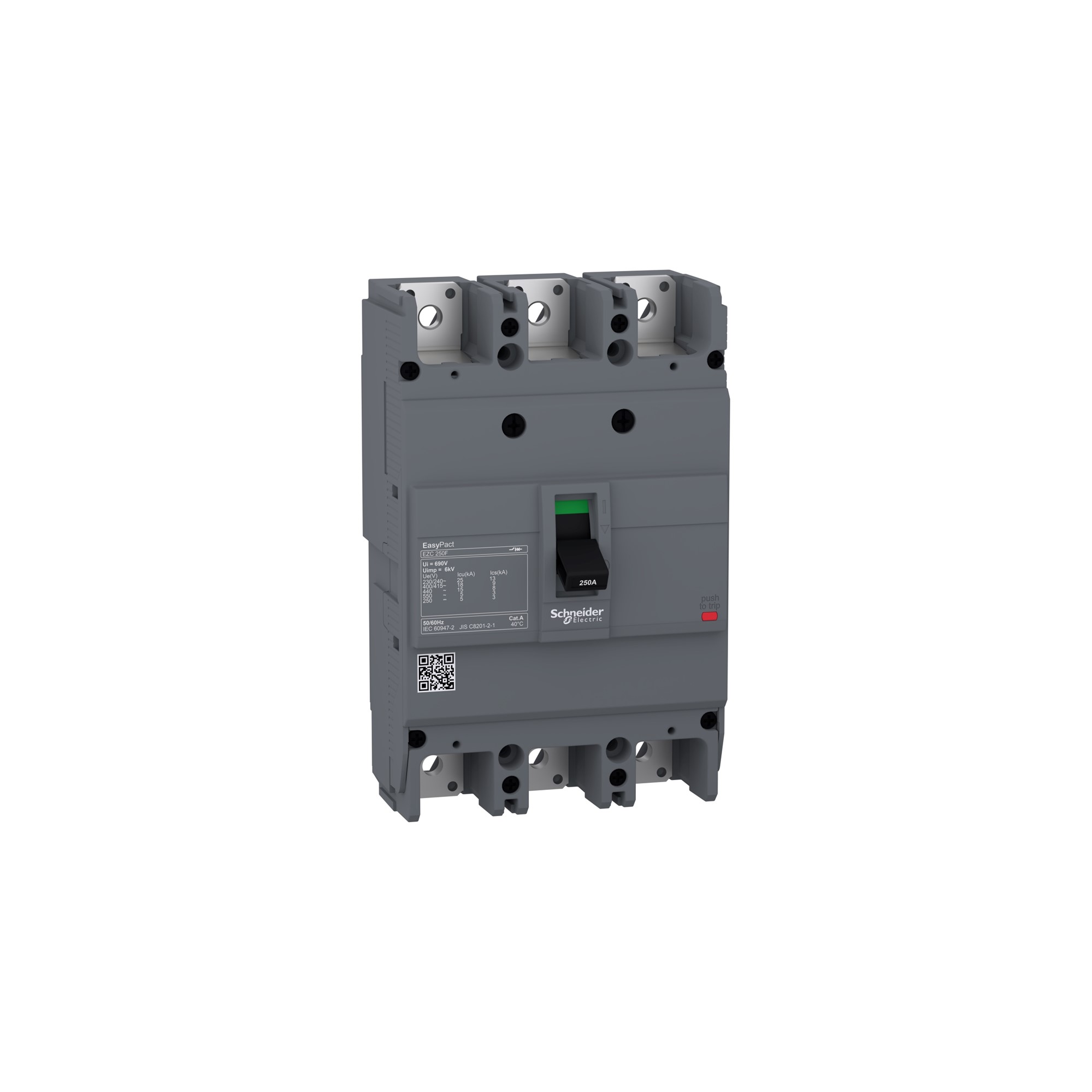 Interruptor Automático Caja Moldeada 3P Fijo 160A 18kA Easypact Ezc EZC250F3160 — Schneider Electric — Schneider Electric