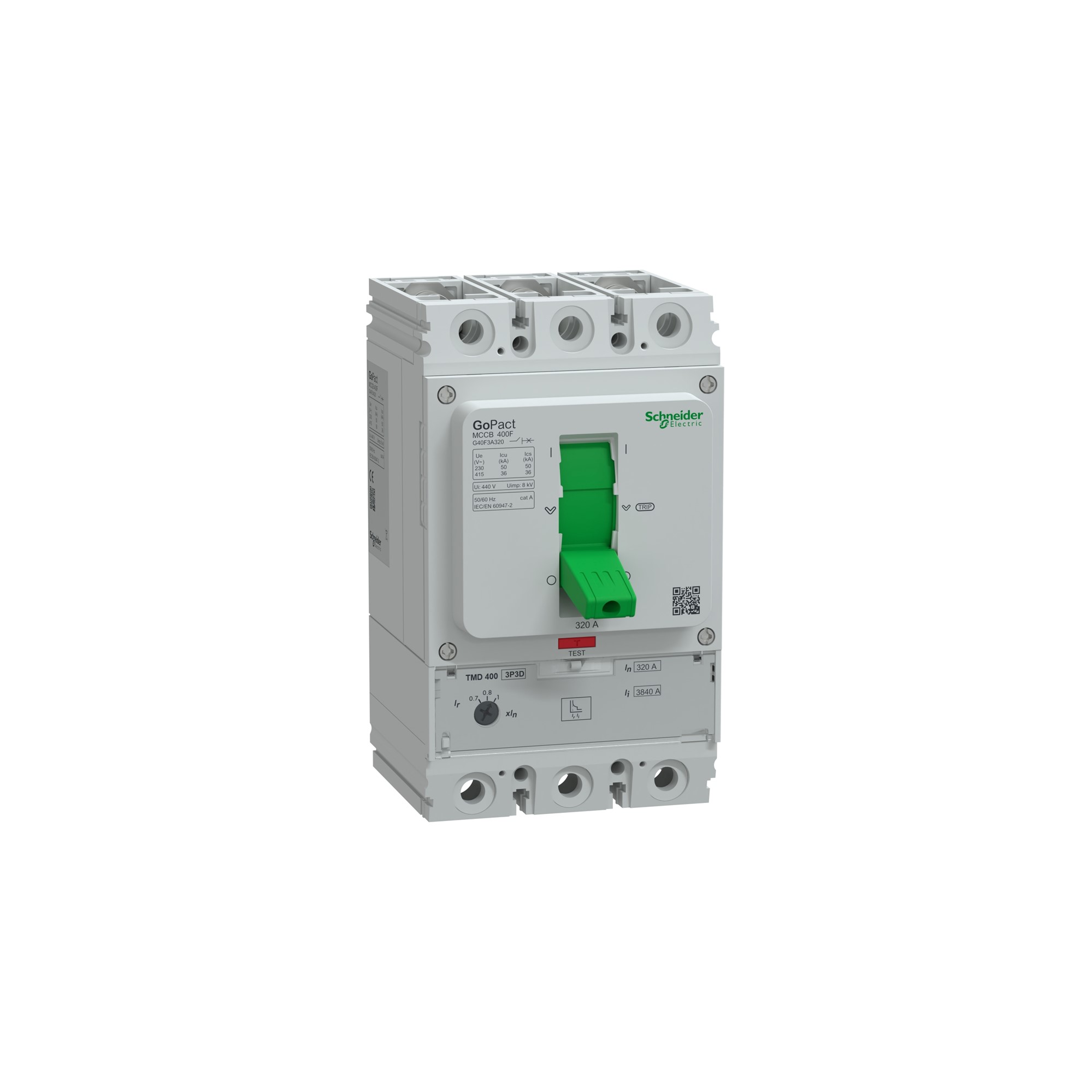 Interruptor caja moldeada 3x320A 36kA — Regulable G40F3A320 Schneider — Schneider