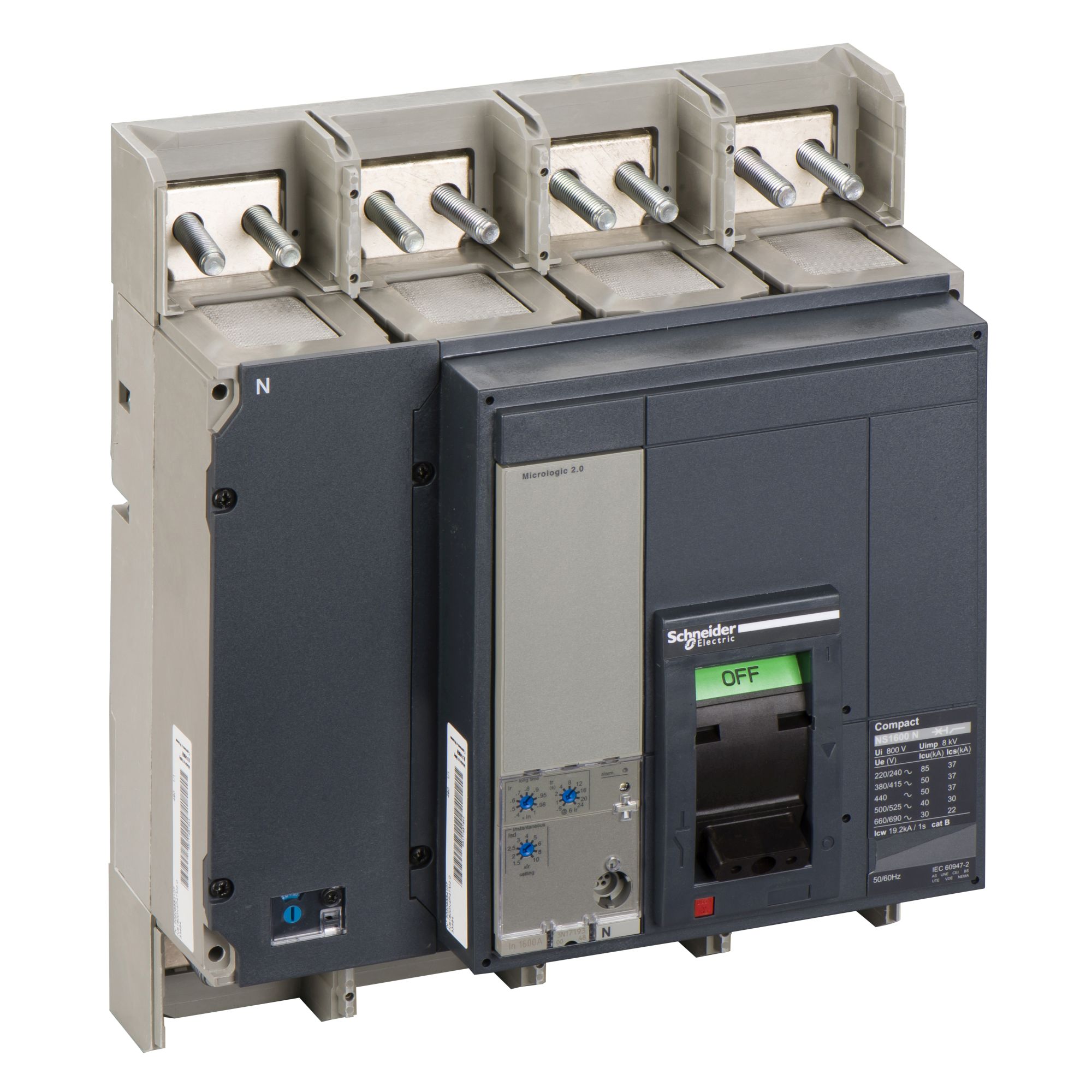Interruptor caja moldeada 1600A compact NS NS1600N Schneider — Schneider