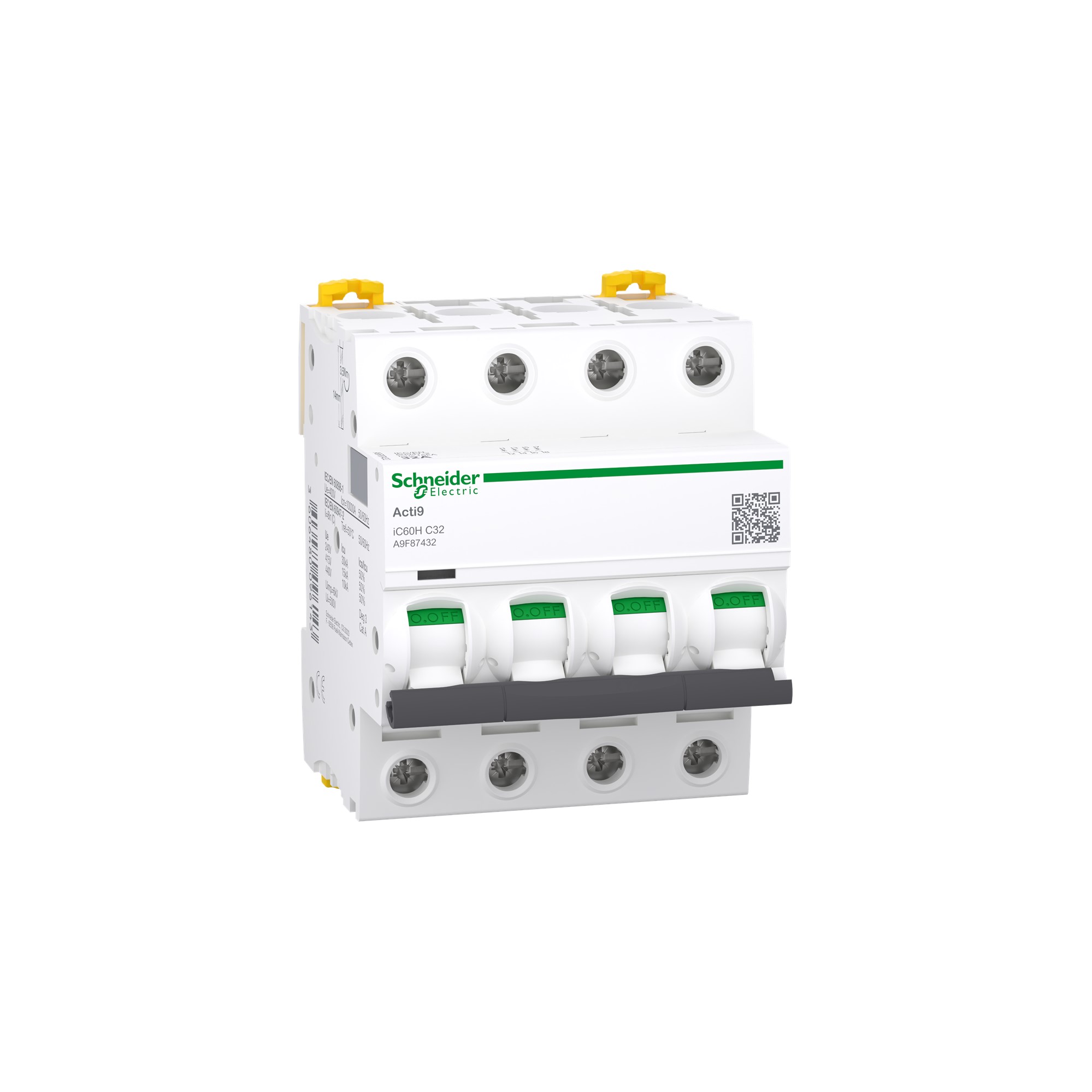 Interruptor automático 4x32A 15kA curva C IC60H A9F87432 Schneider — Schneider