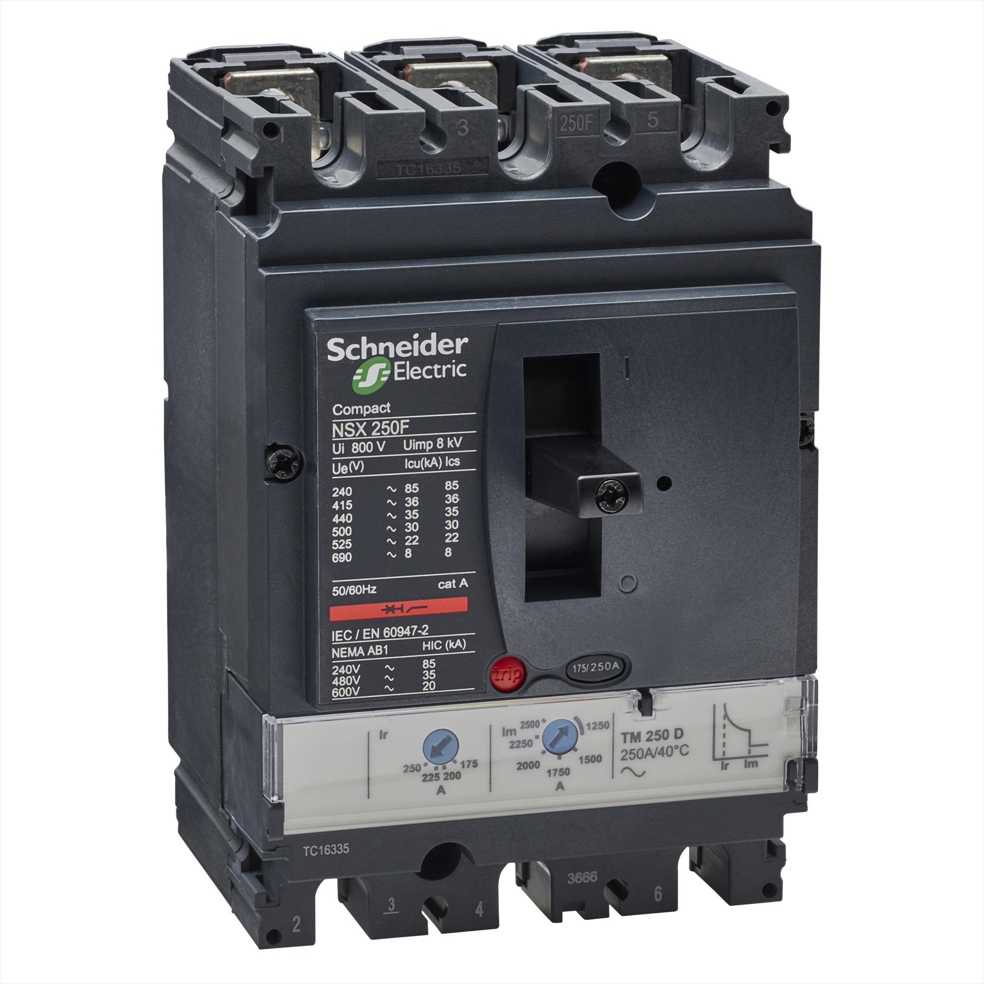 Interruptor caja moldeada 3x250A 36kA COMPACT NSX 43163059 Schneider — Schneider