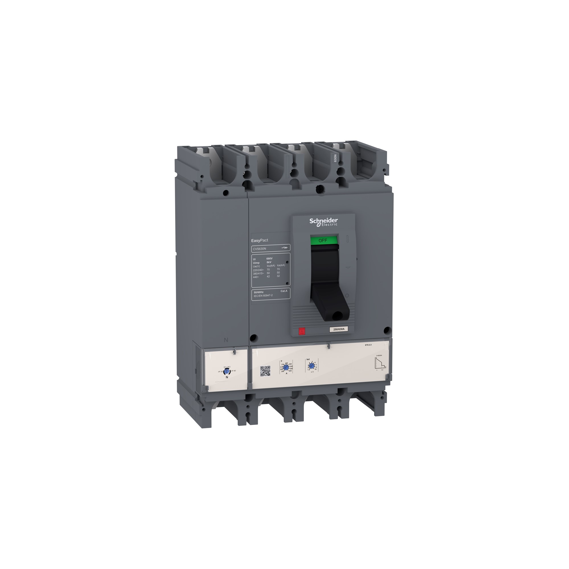 Interruptor caja moldeada 4x630A 380V 50kA LV — Regulable 56351159 Schneider — Schneider