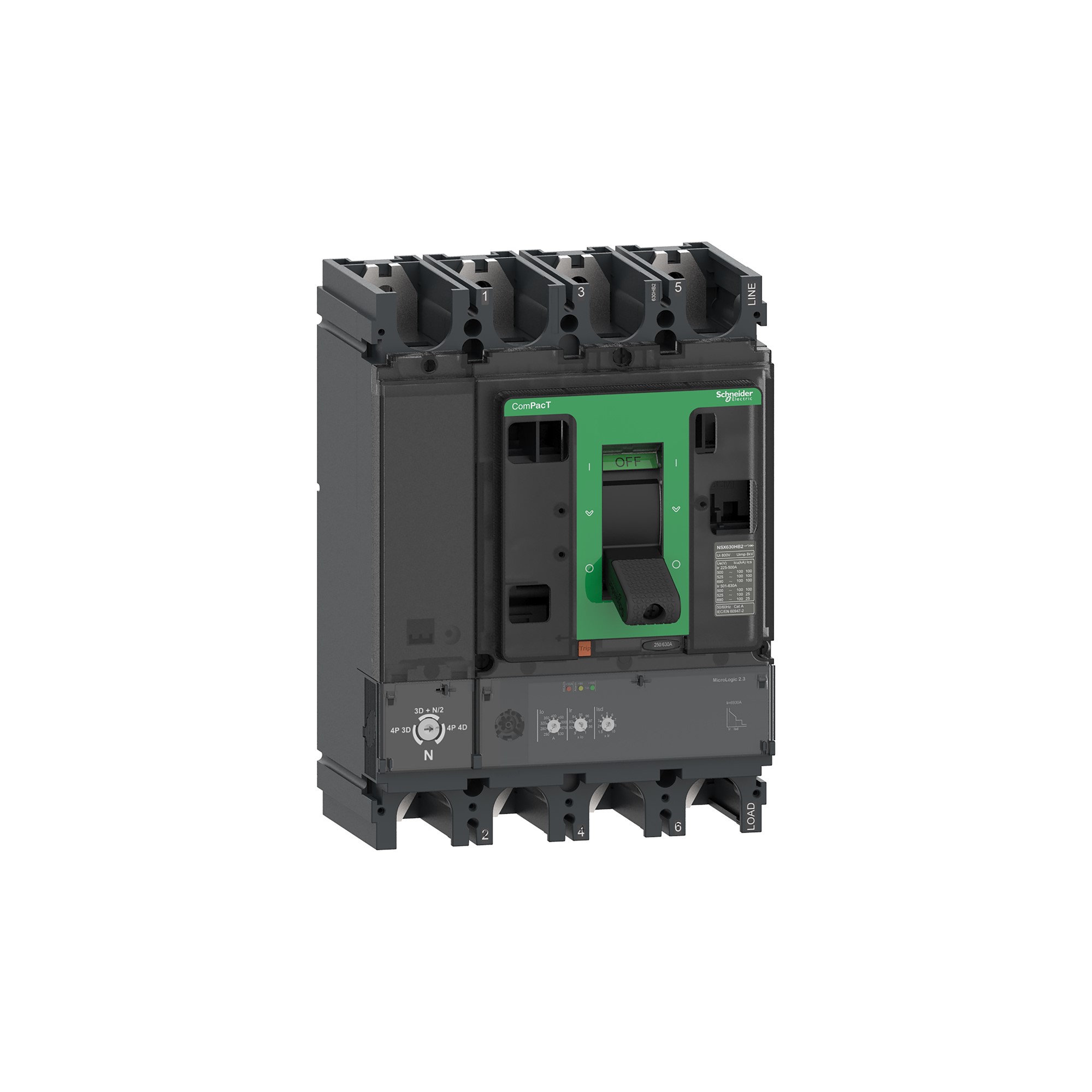 Interruptor caja moldeada 4x400A Compact NSX C40N42D400 Schneider — Schneider