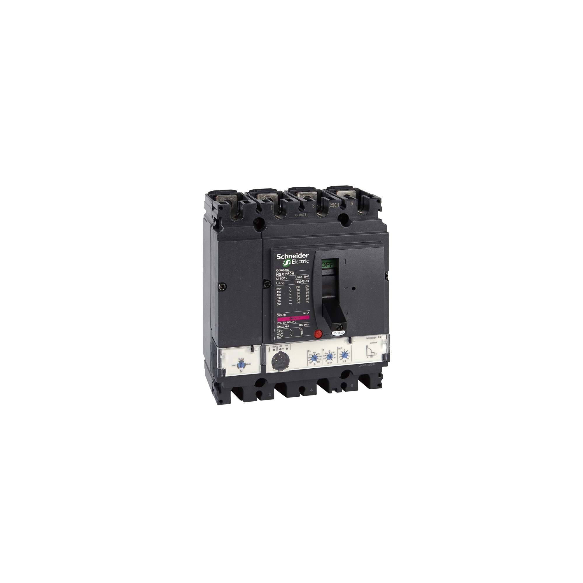 Interruptor caja moldeada 4x250A 380V 25kA LV 43115059 Schneider — Schneider