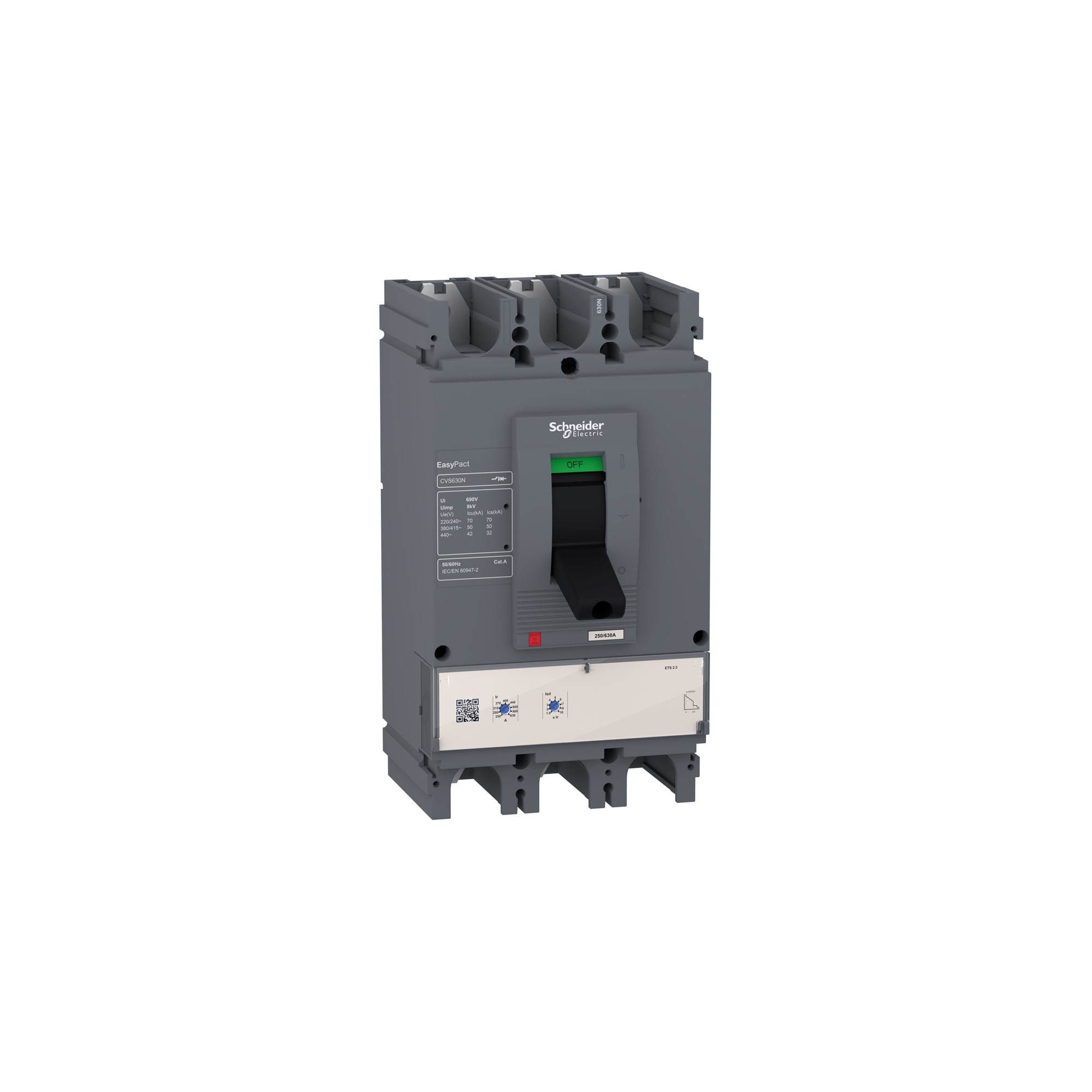 Interruptor caja moldeada 3x630A 380V 50kA Easypact — Regulable 56351059 Schneider — Schneider