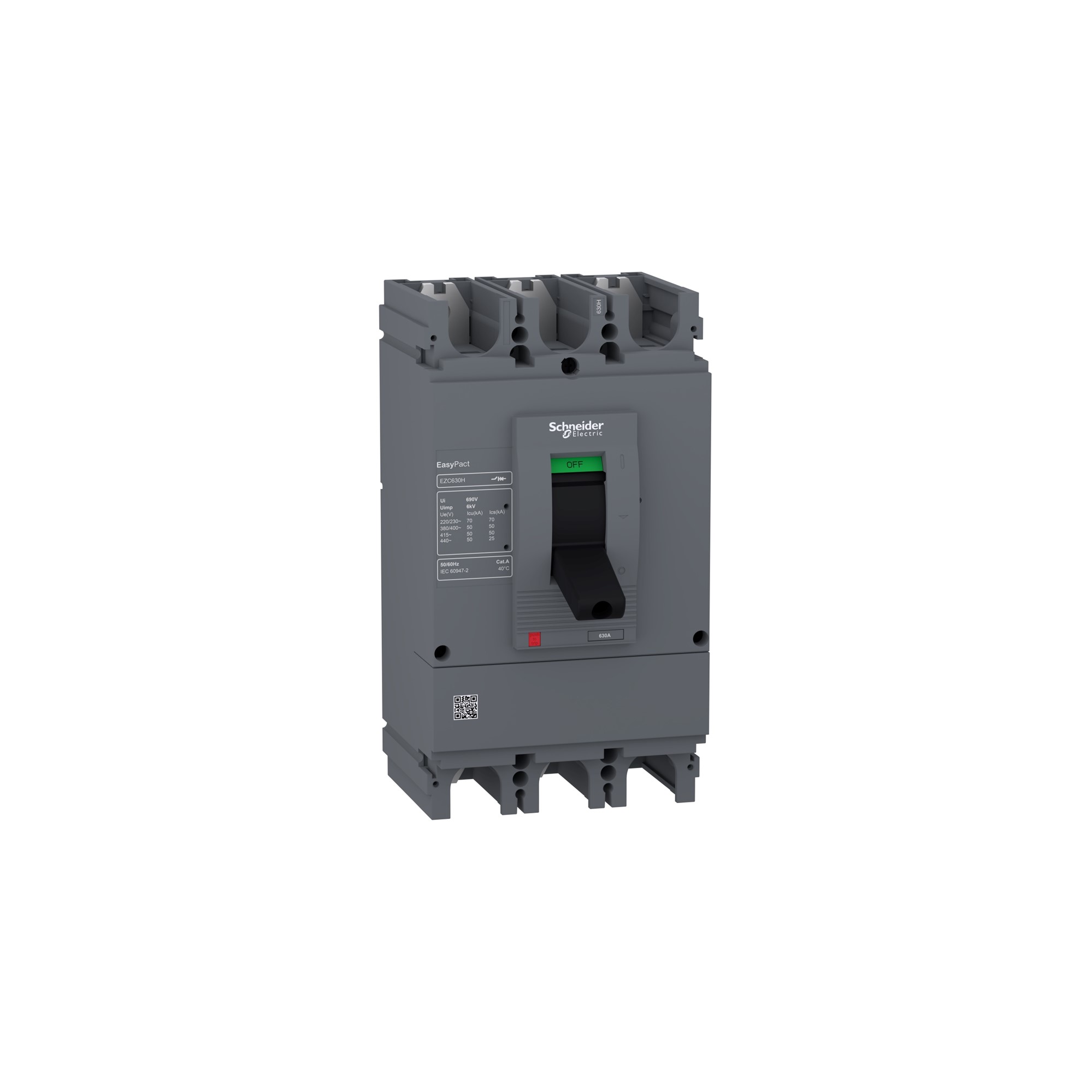Interruptor EZC600 3P 500A 50kA 380V AC Tmd sin Regulación EZC630H3500N — Schneider Electric — Schneider Electric