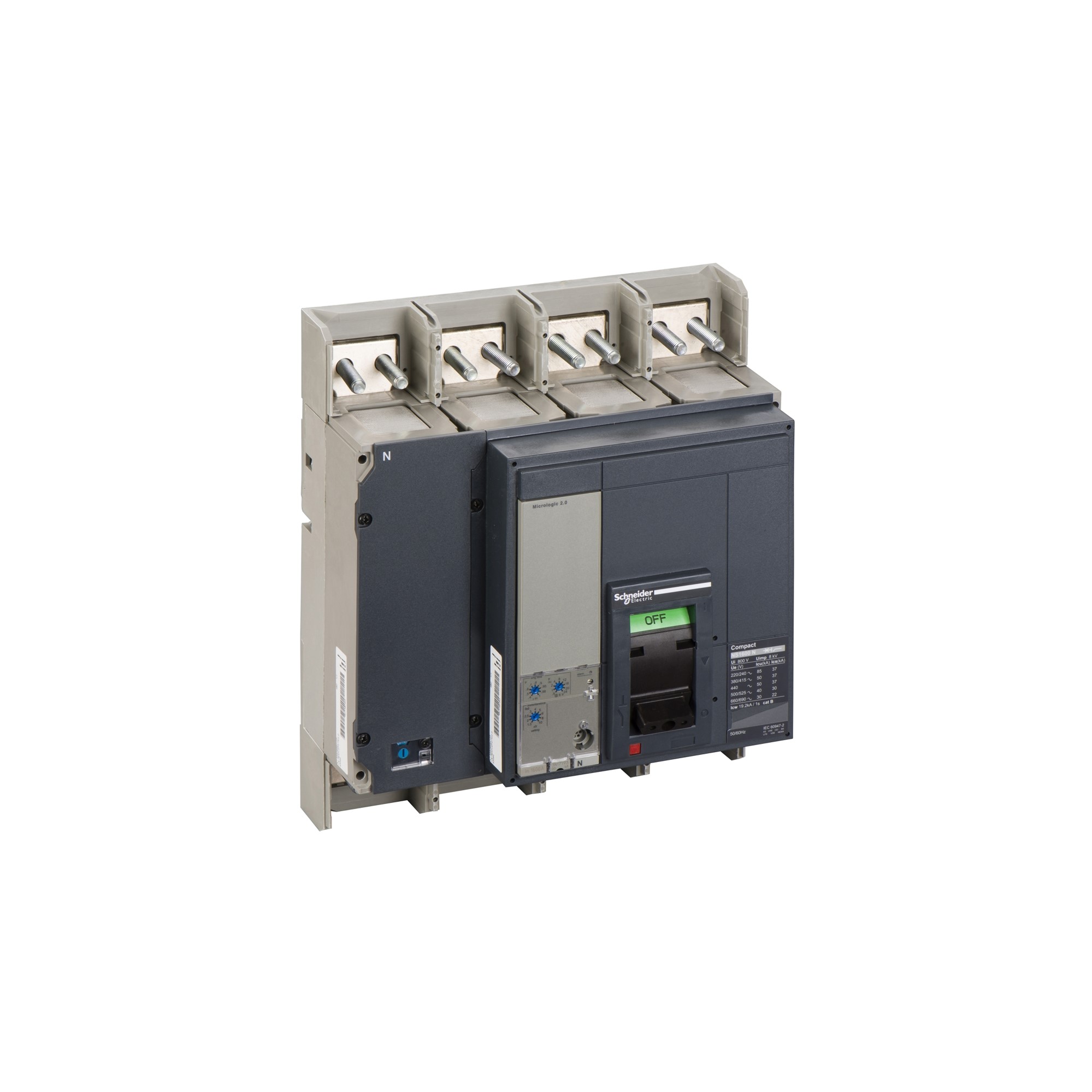 Interruptor NS1600N 50KA 4X1600A FIJO MOTO 5.0 NS1600N4PEF5.0 Schneider Electric — Schneider Electric