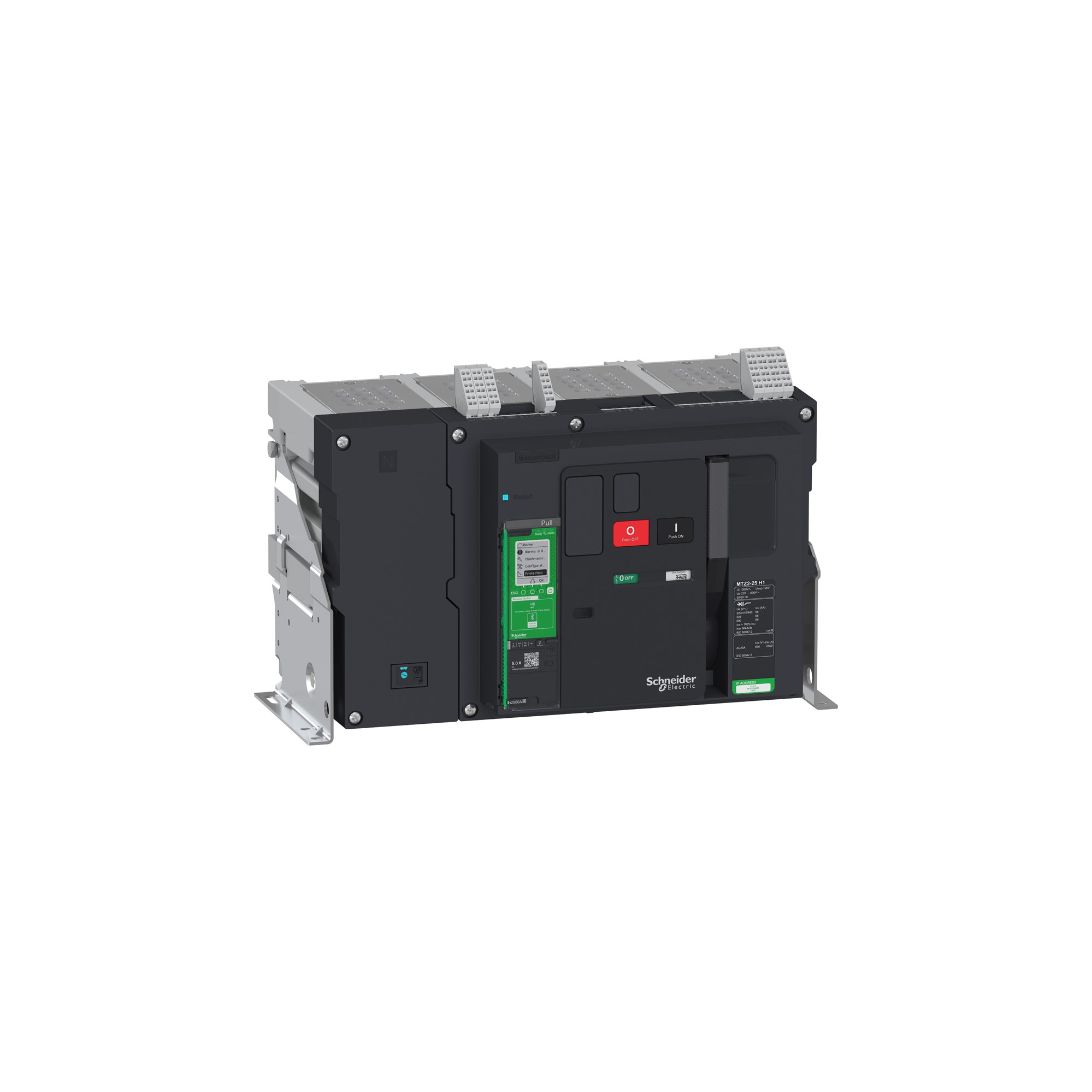 Interruptor Masterpact MTZ2 H1 4P 2500 a Fijo Micrologic 5.0X H-v MTZ225H15x4PMF — Schneider Electric — Schneider Electric