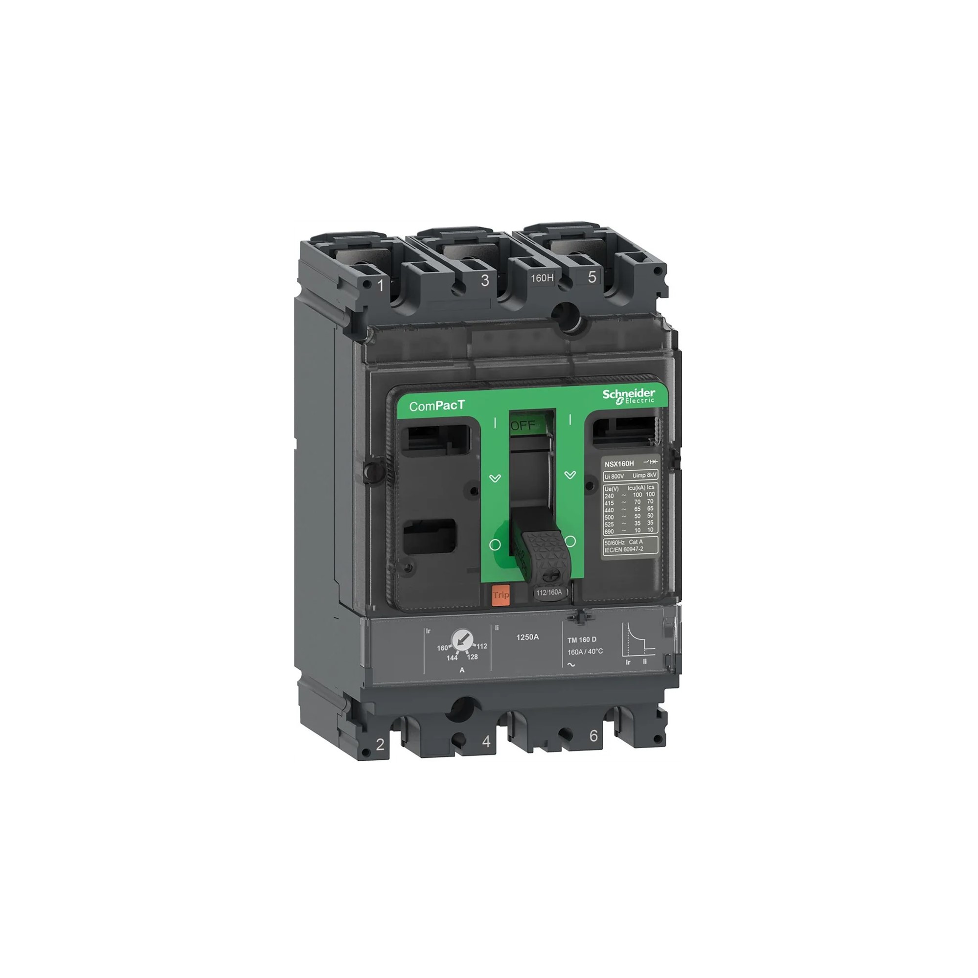 Interruptor caja moldeada 3x63A Compact NSX — Regulable C10B3TM063 Schneider — Schneider