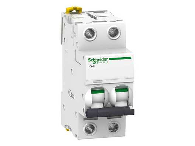 Interruptor automático 2x6A 20kA curva C IC60L A9F94206 Schneider — Schneider