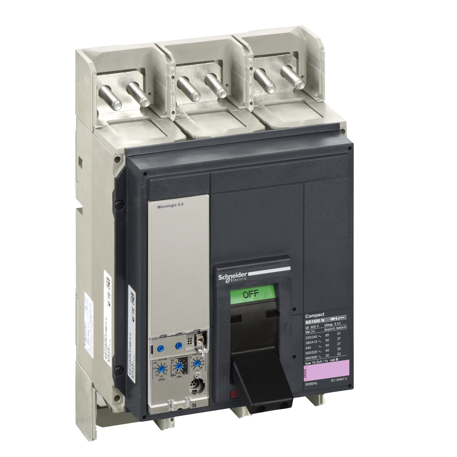 Interruptor caja moldeada 3x640A 50kA NS1600N Schneider — Schneider