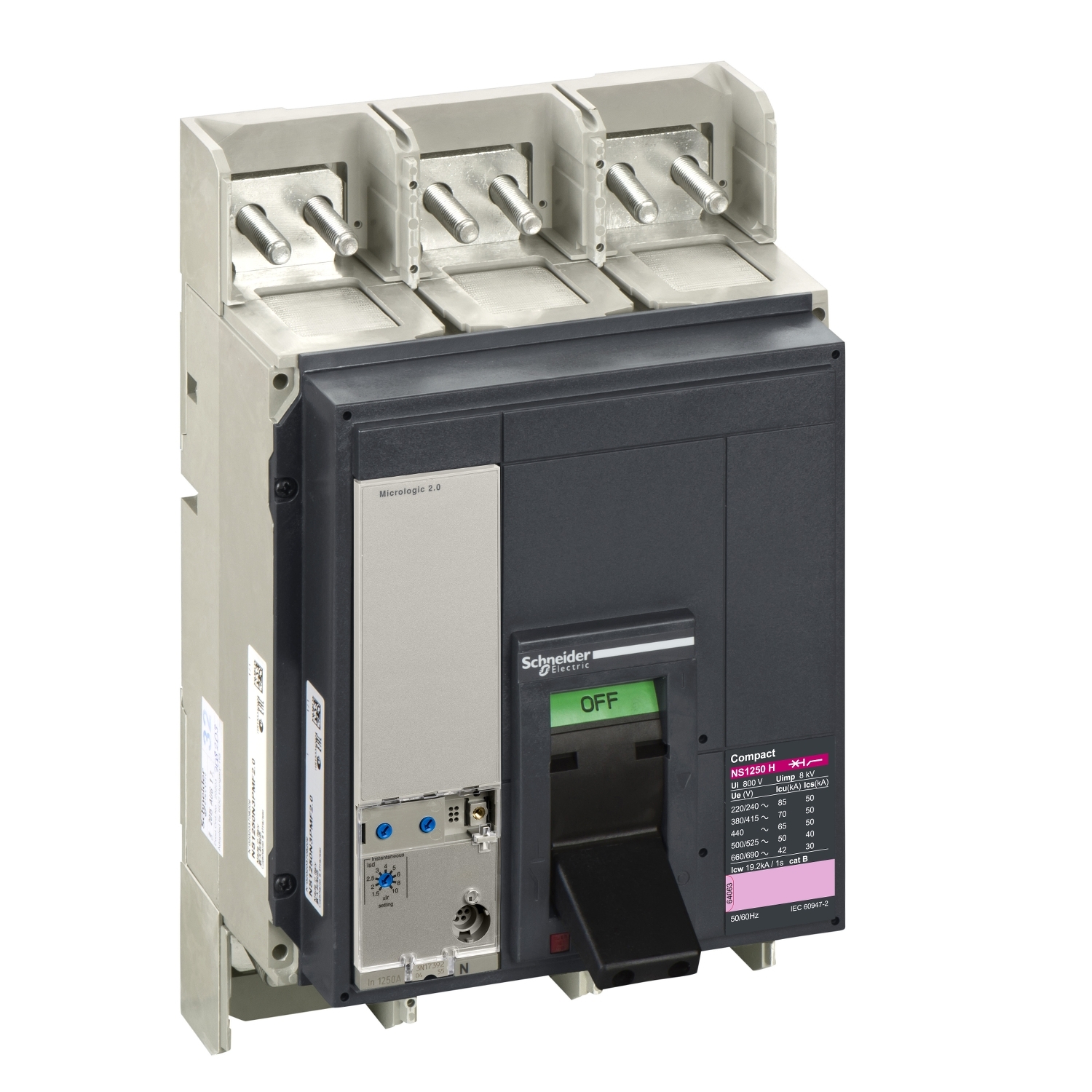 Interruptor caja moldeada 3x500A 70kA NS1250H Schneider — Schneider