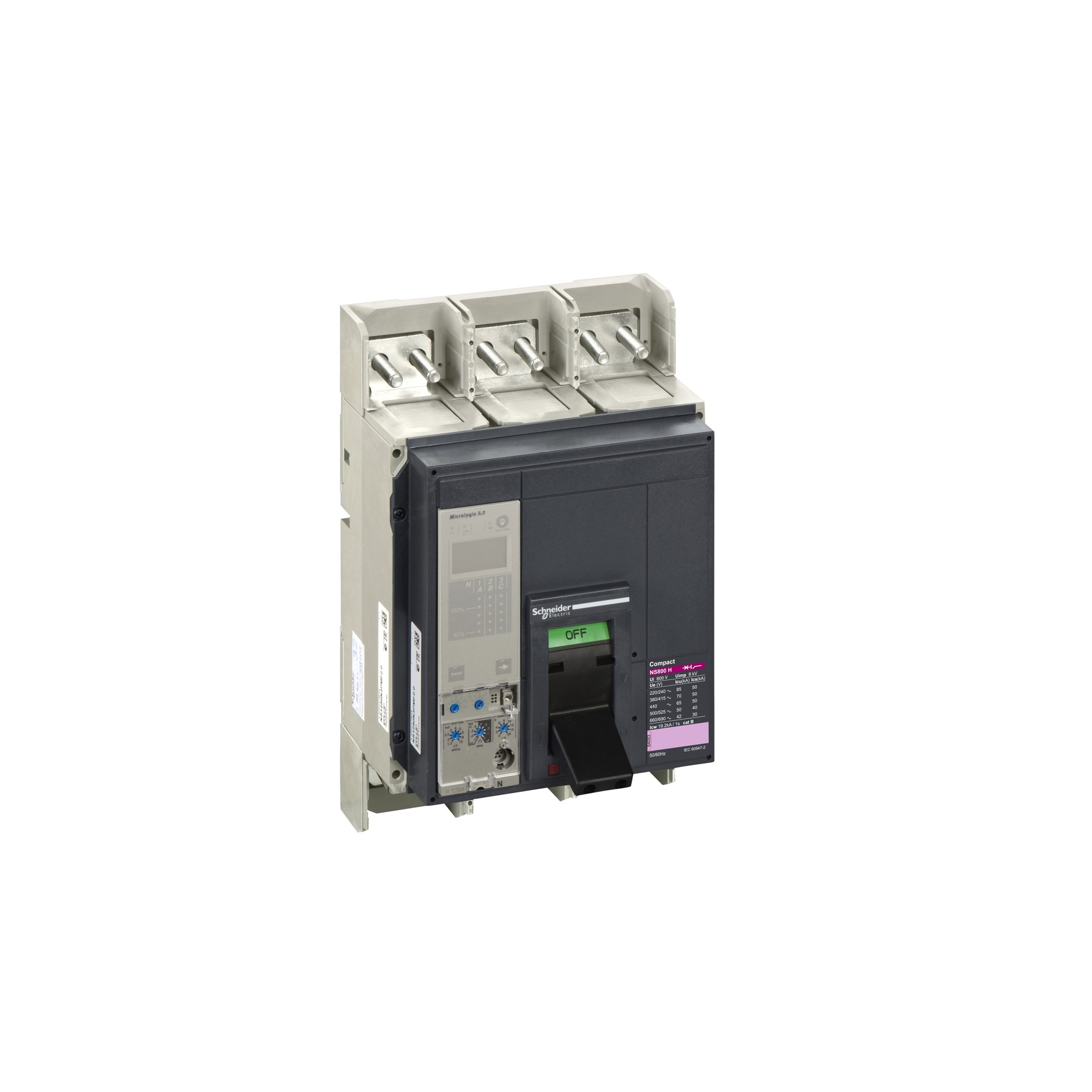 Interruptor NS800H 70KA 4X800A FIJO MOTO 5.0 NS800H3PEF5.0 Schneider Electric — Schneider Electric