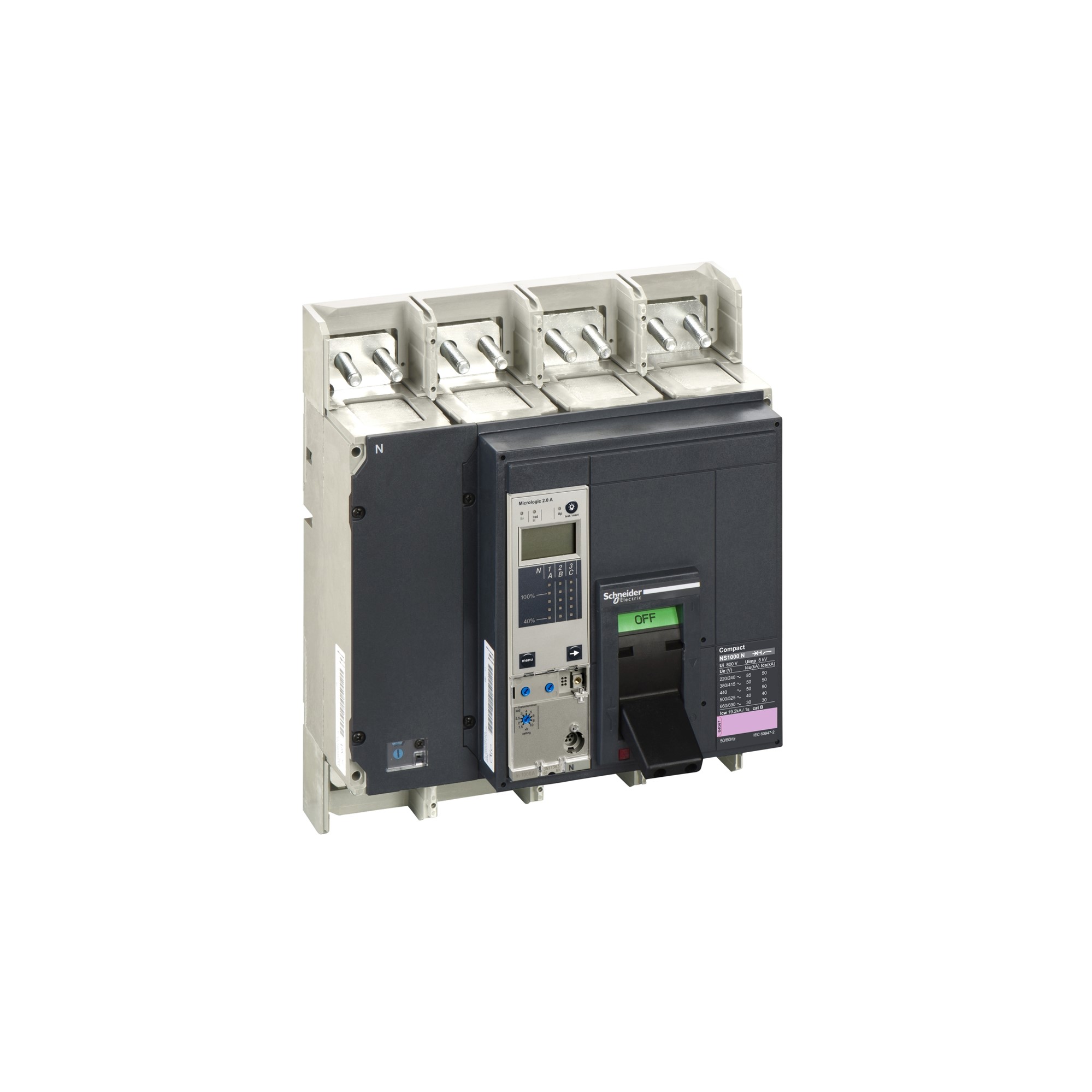Interruptor NS1000N 50KA 4X1000A FIJO MOTO 5.0 NS1000N4PEF5.0 Schneider Electric — Schneider Electric