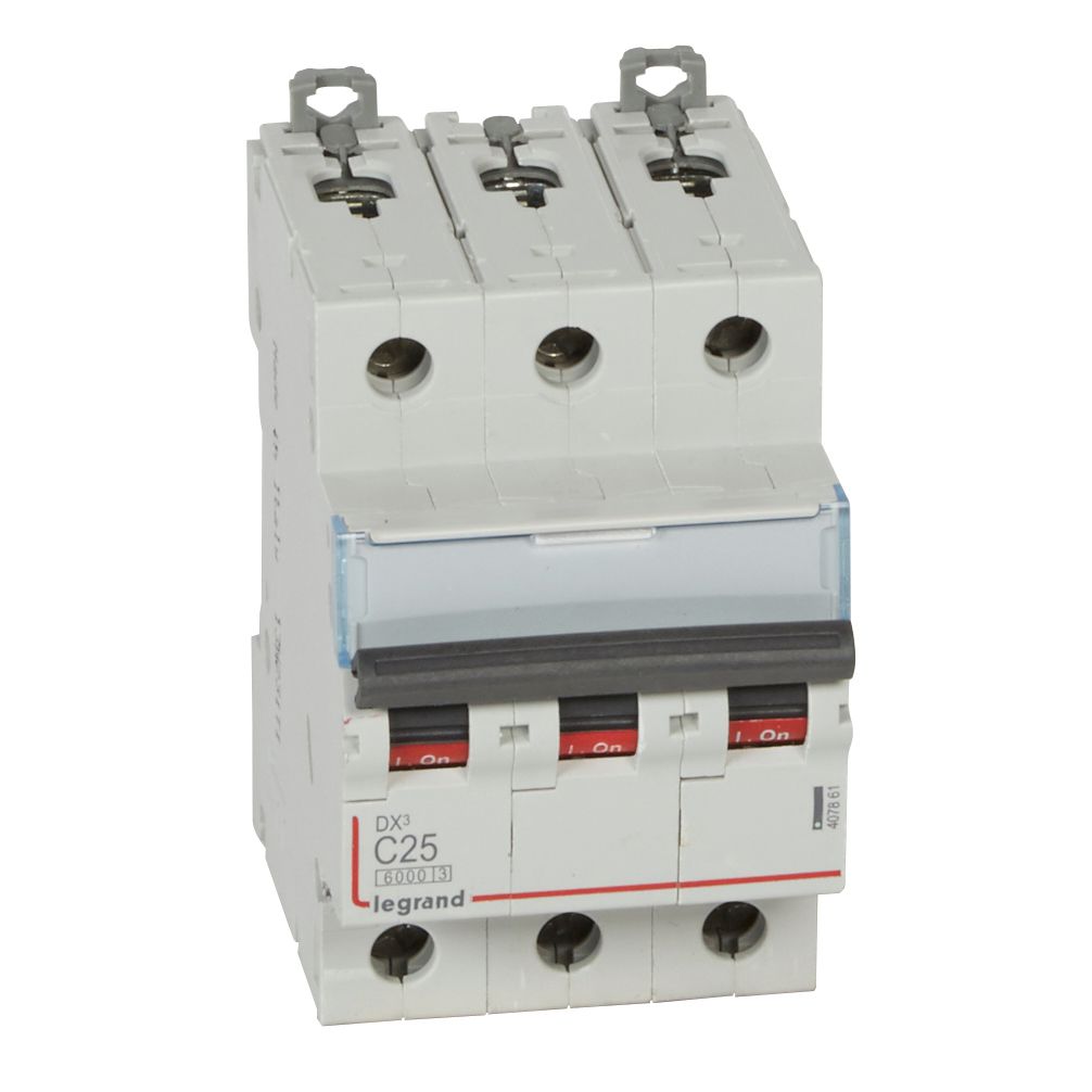 Interruptor automático 3x25A 10kA curva C DX3 407861 Legrand — Legrand