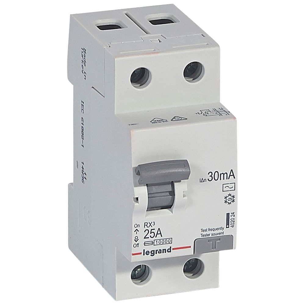 Interruptor Diferencial Bipolar 25A - RX3 402024 — Legrand — Legrand