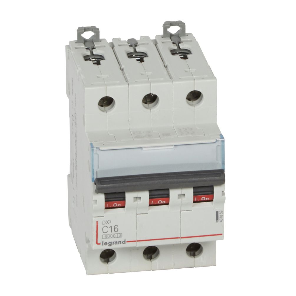 Interruptor automático 3x16A 10kA curva C DX3 407859 Legrand — Legrand