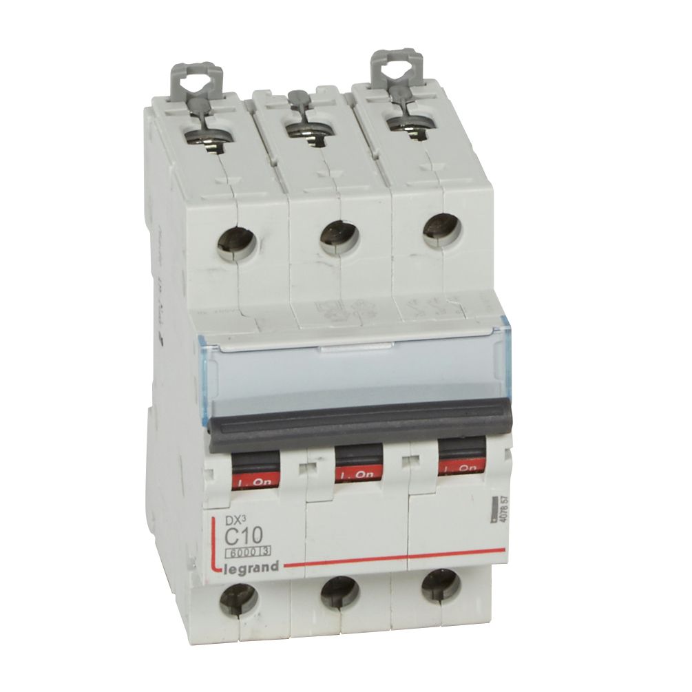 Interruptor automático 3x10A 10kA curva C DX3 407857 Legrand — Legrand
