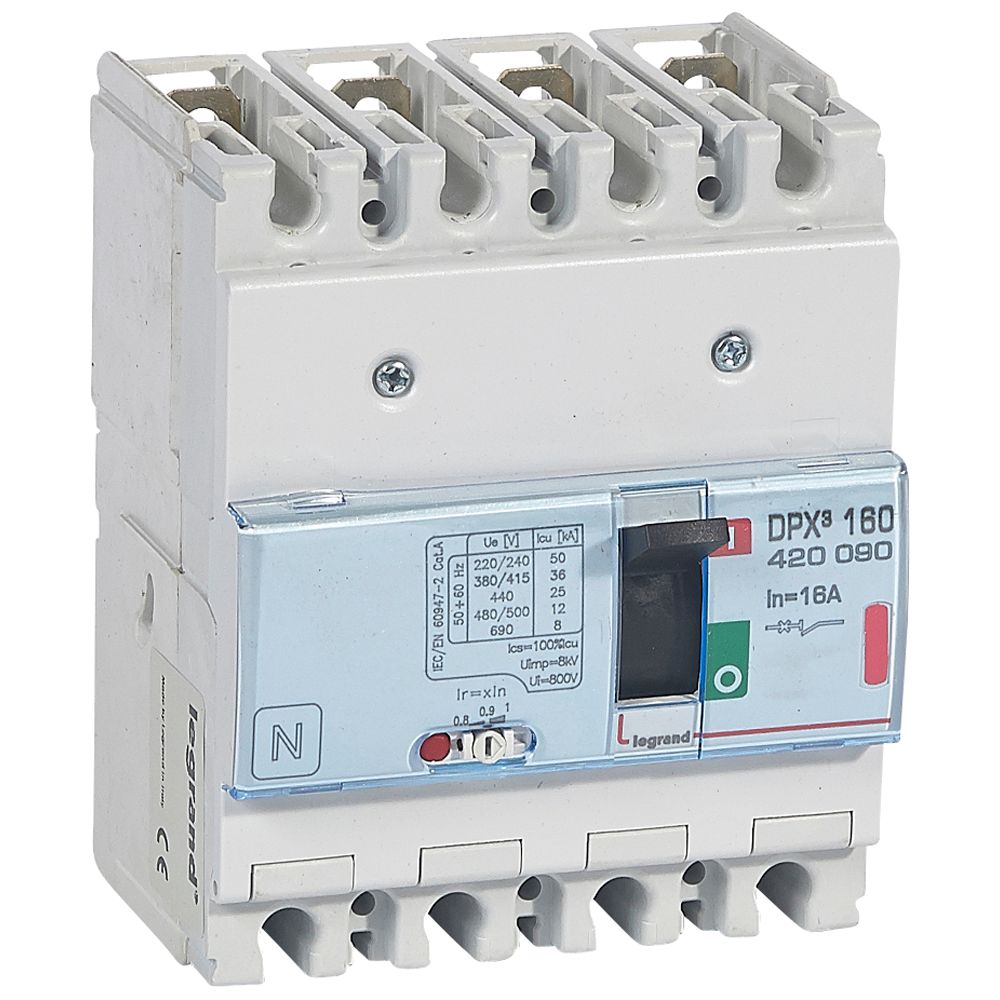 Interruptor caja moldeada 4x16A 36kA DPX3 420090 Legrand — Legrand