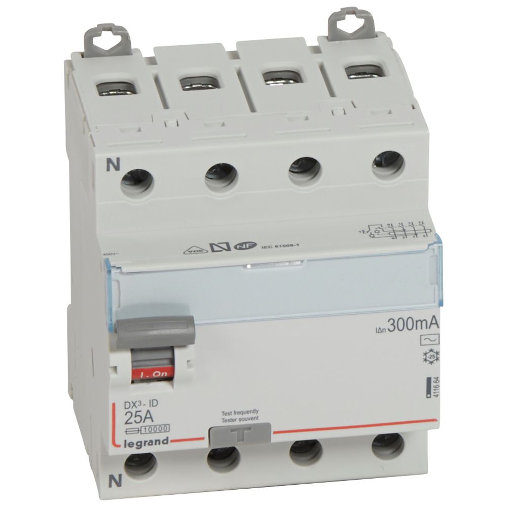 Interruptor DX3 Diferencial Tipo AC Tetrapolar 411664 — Legrand — Legrand
