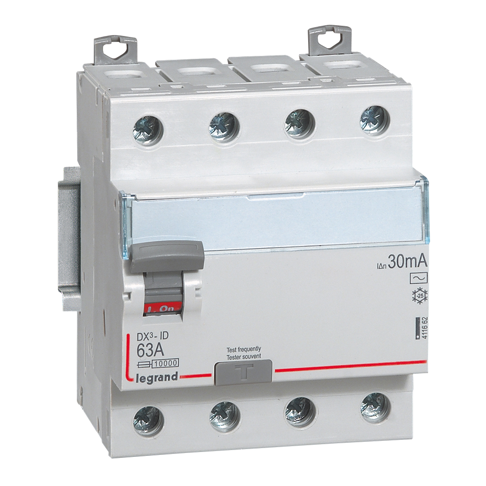 Interruptor DX3 Diferencial Tipo AC Tetrapolar 411662 — Legrand — Legrand