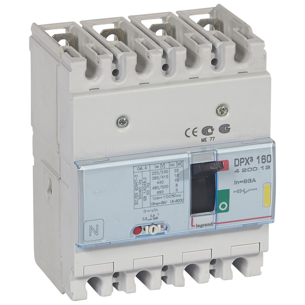 Interruptor caja moldeada 4x63A 16kA DPX3 420013 Legrand — Legrand