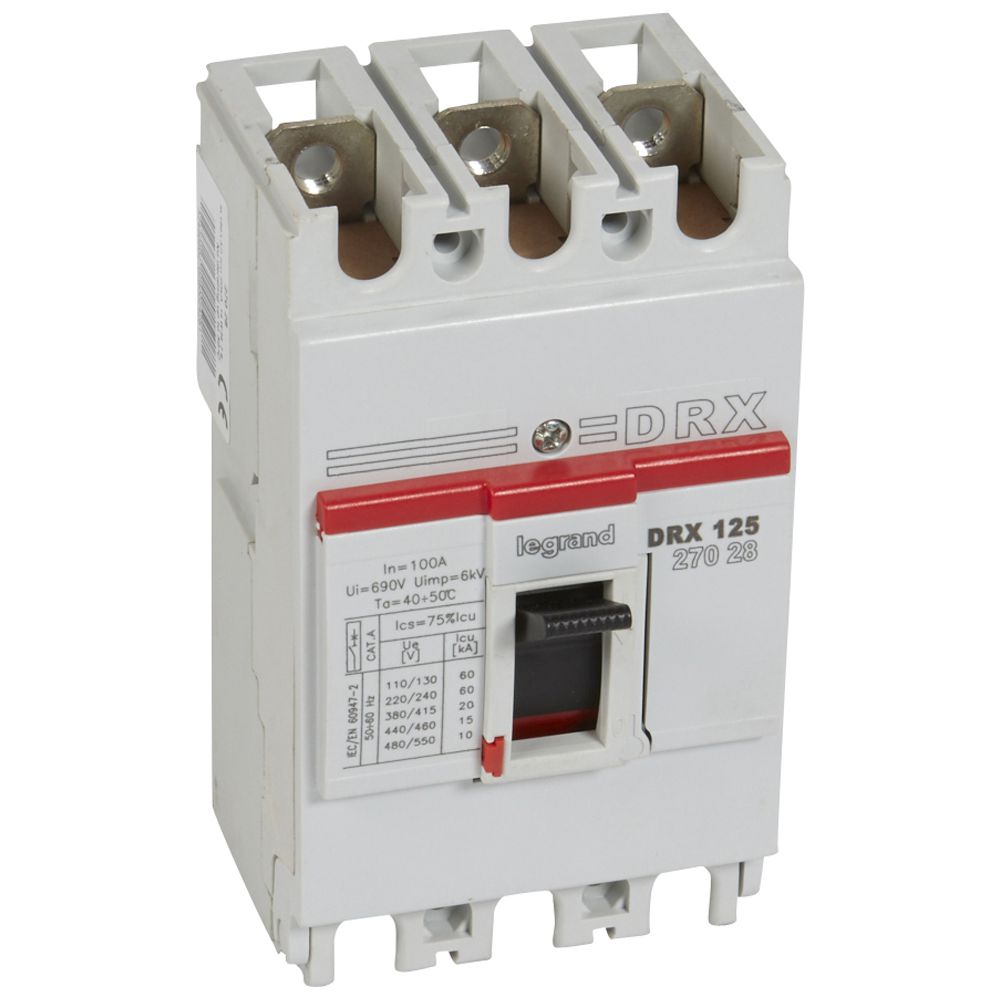 Interruptor caja moldeada 100A 415V 20kA DRX — Fijo (sin regulación) 27028 Legrand — Legrand