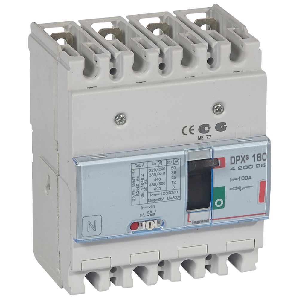 Interruptor caja moldeada 4x100A 36kA DPX3 420095 Legrand — Legrand