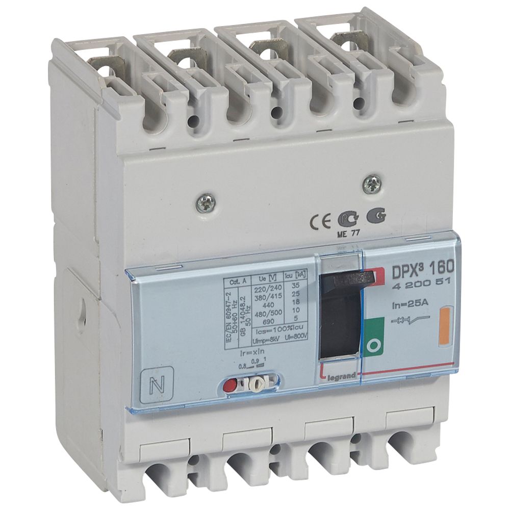 Interruptor caja moldeada 4x25A 25kA DPX3 420051 Legrand — Legrand